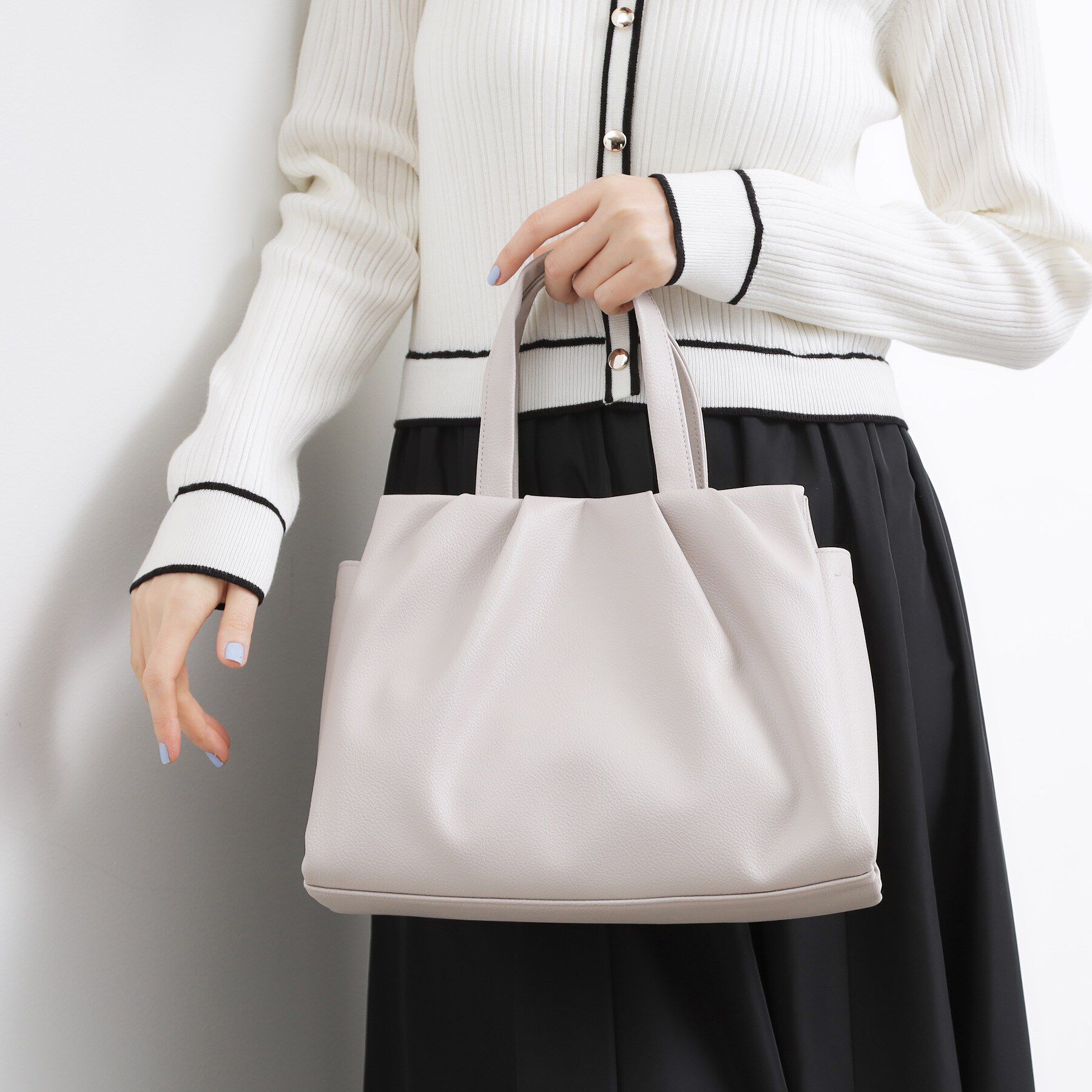 grove「スクエアタック2WAYトート」|トートバッグ|ライトグレー(011