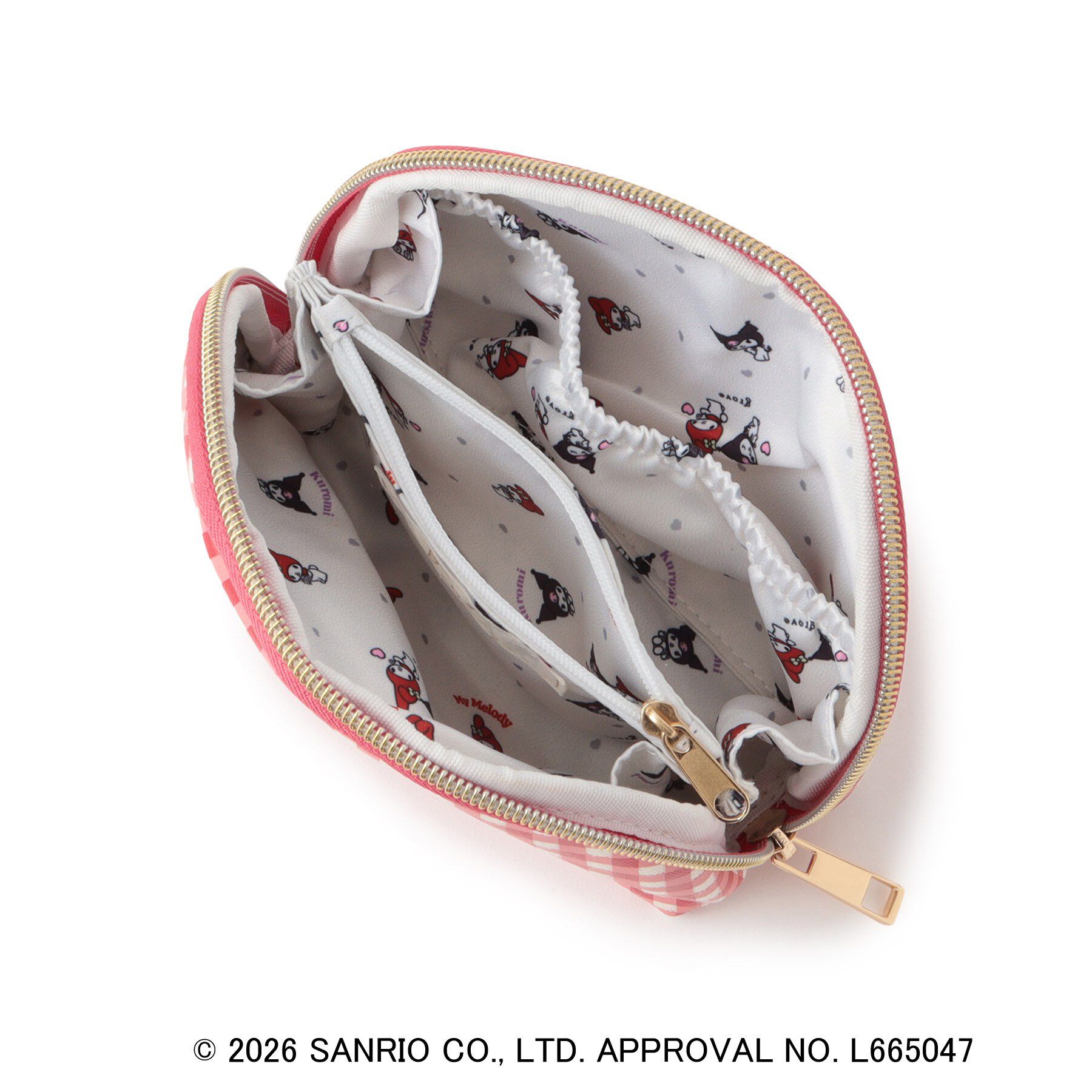 grove「【マイメロディ＆クロミ】ギンガムシェルポーチ」|ポーチ|