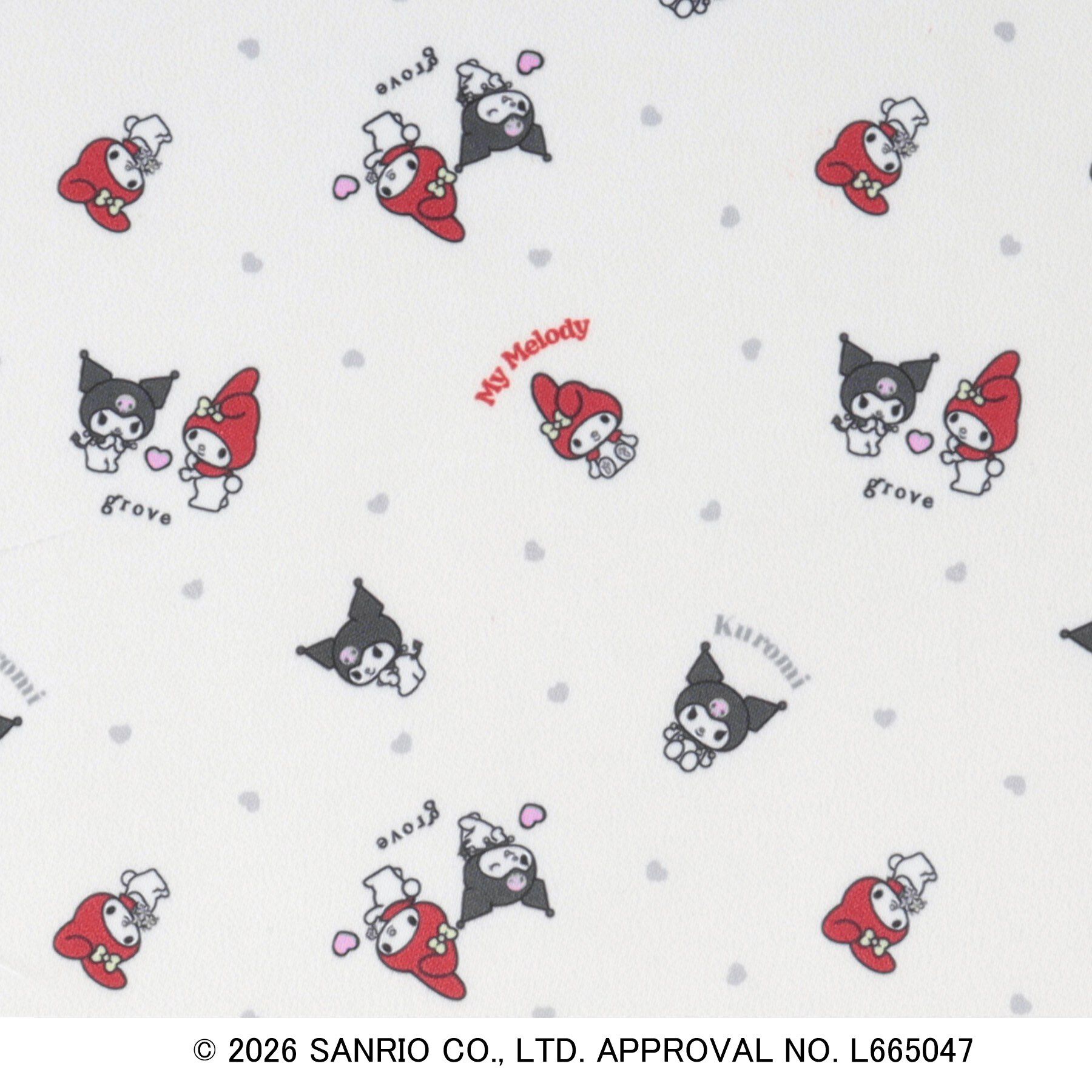 grove「【マイメロディ＆クロミ】ギンガムシェルポーチ」|ポーチ|