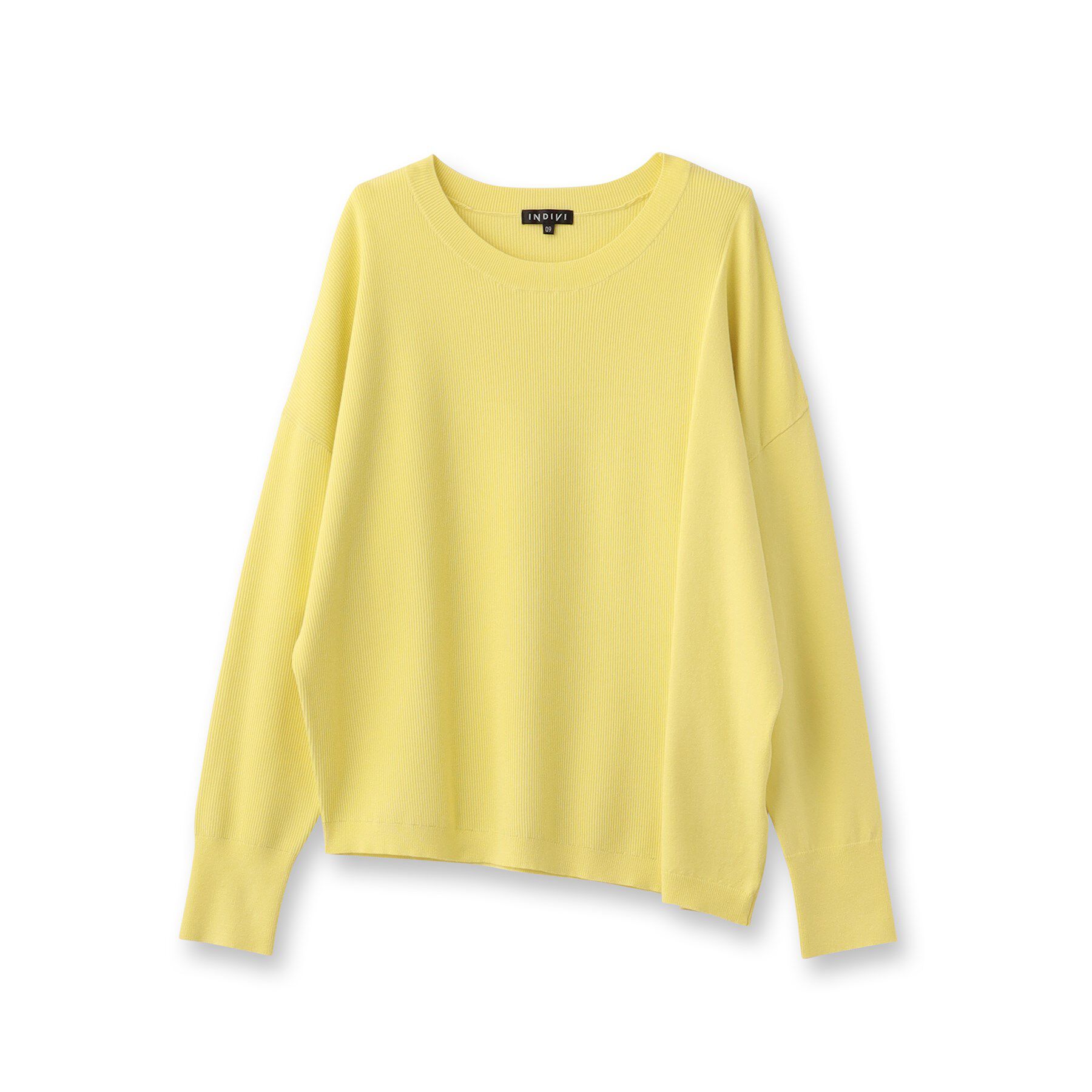 INDIVI「【洗える】アシメデザイン ドルマンスリーブニット」|ニット・セーター|