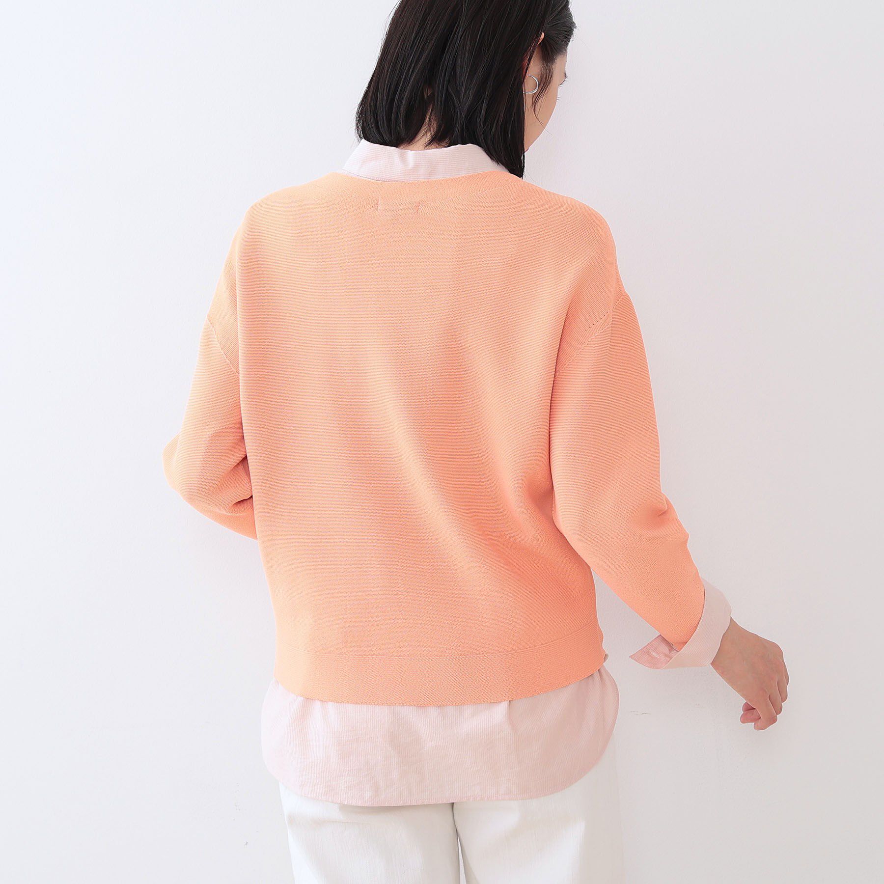 INDIVI「【洗える／無縫製／6色展開】袖フォルム ボートネックニット」|ニット・セーター|