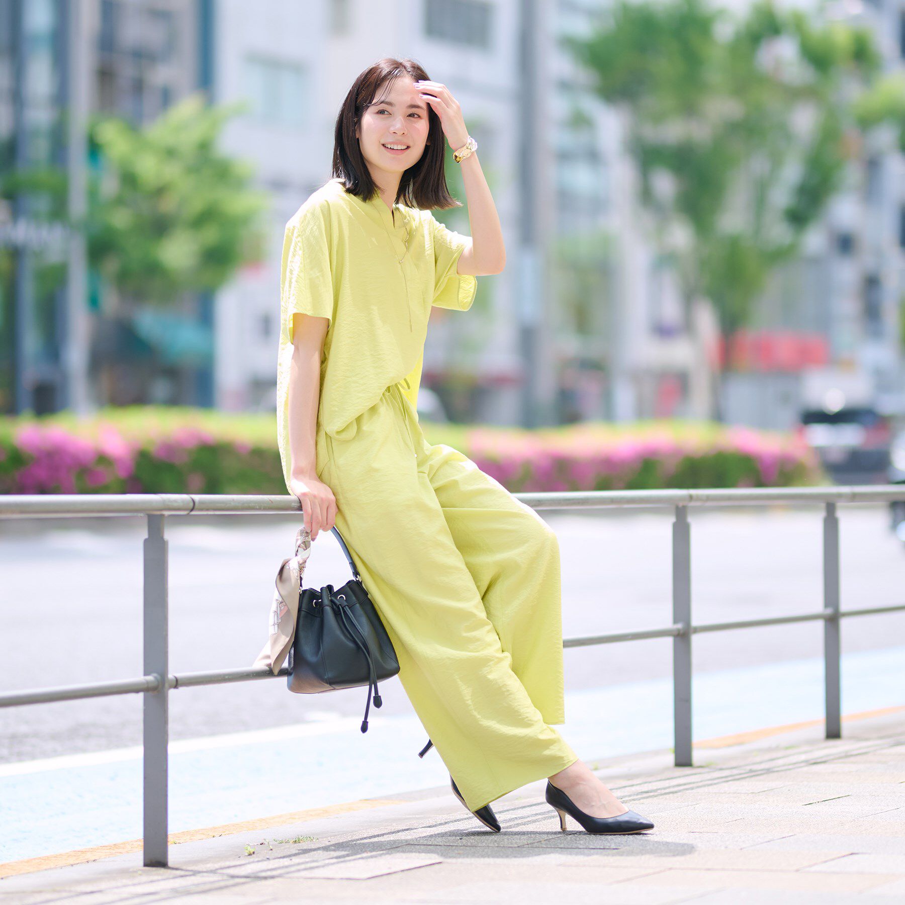 INDIVI「【洗える／UVケア／SETUP可能】スキッパードルマンブラウス」|シャツ・ブラウス|