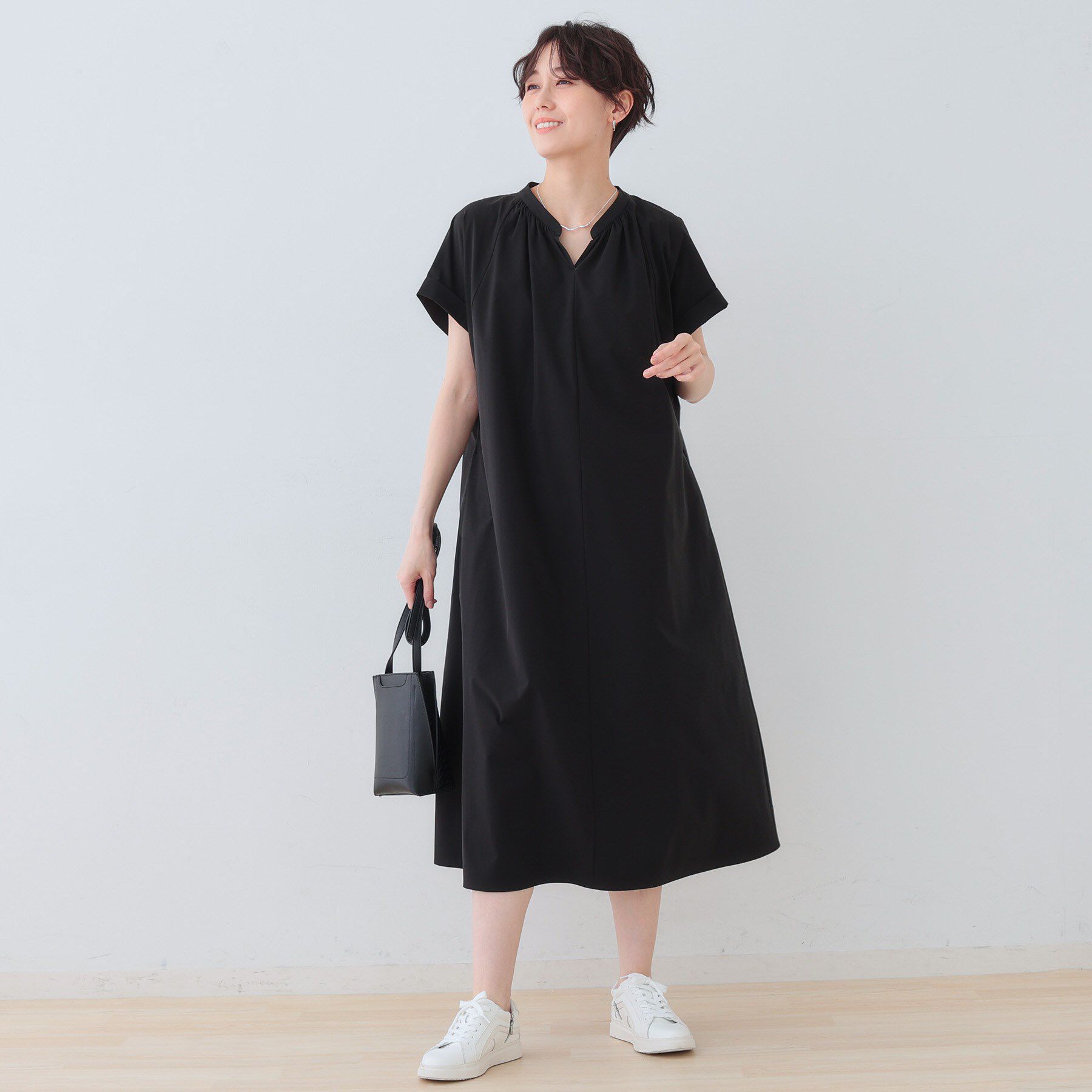 INDIVI「【通気性◎撥水／UV／接触冷感】アクティブワンピース」|ワンピース|