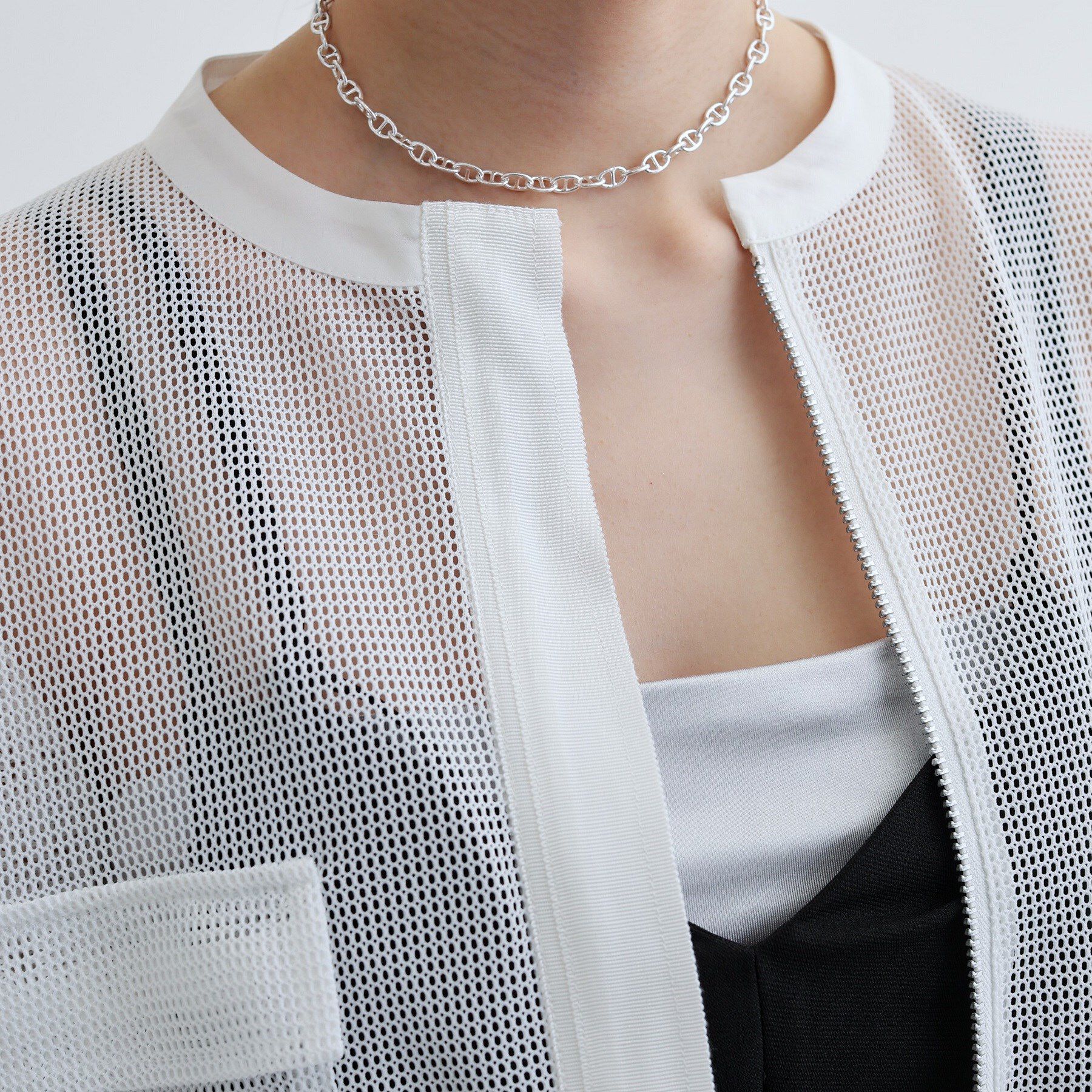 GALLEST「スピンドルメッシュブルゾン」|ブルゾン・スタジャン|