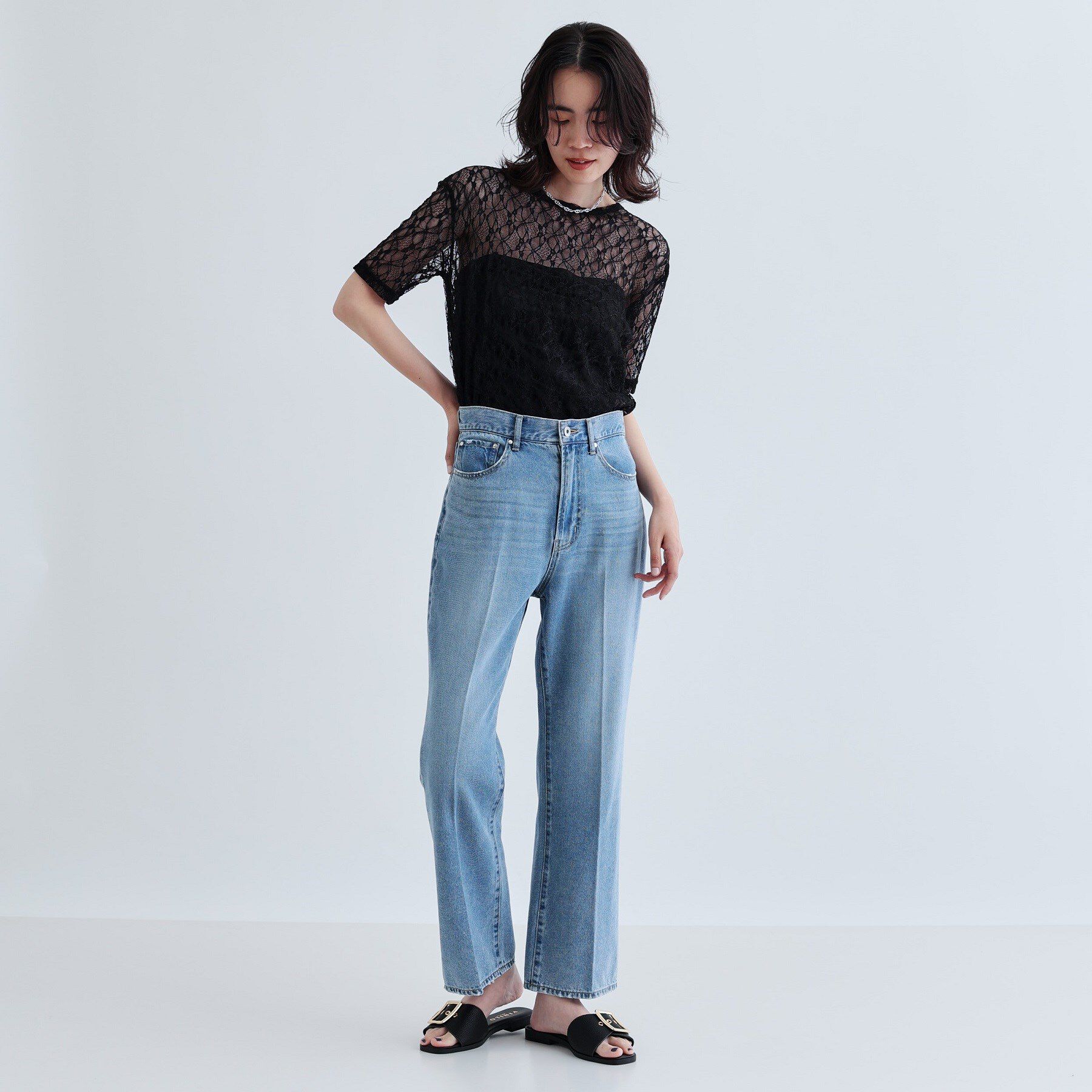 GALLEST「半袖レースカットソー」|Tシャツ・カットソー|