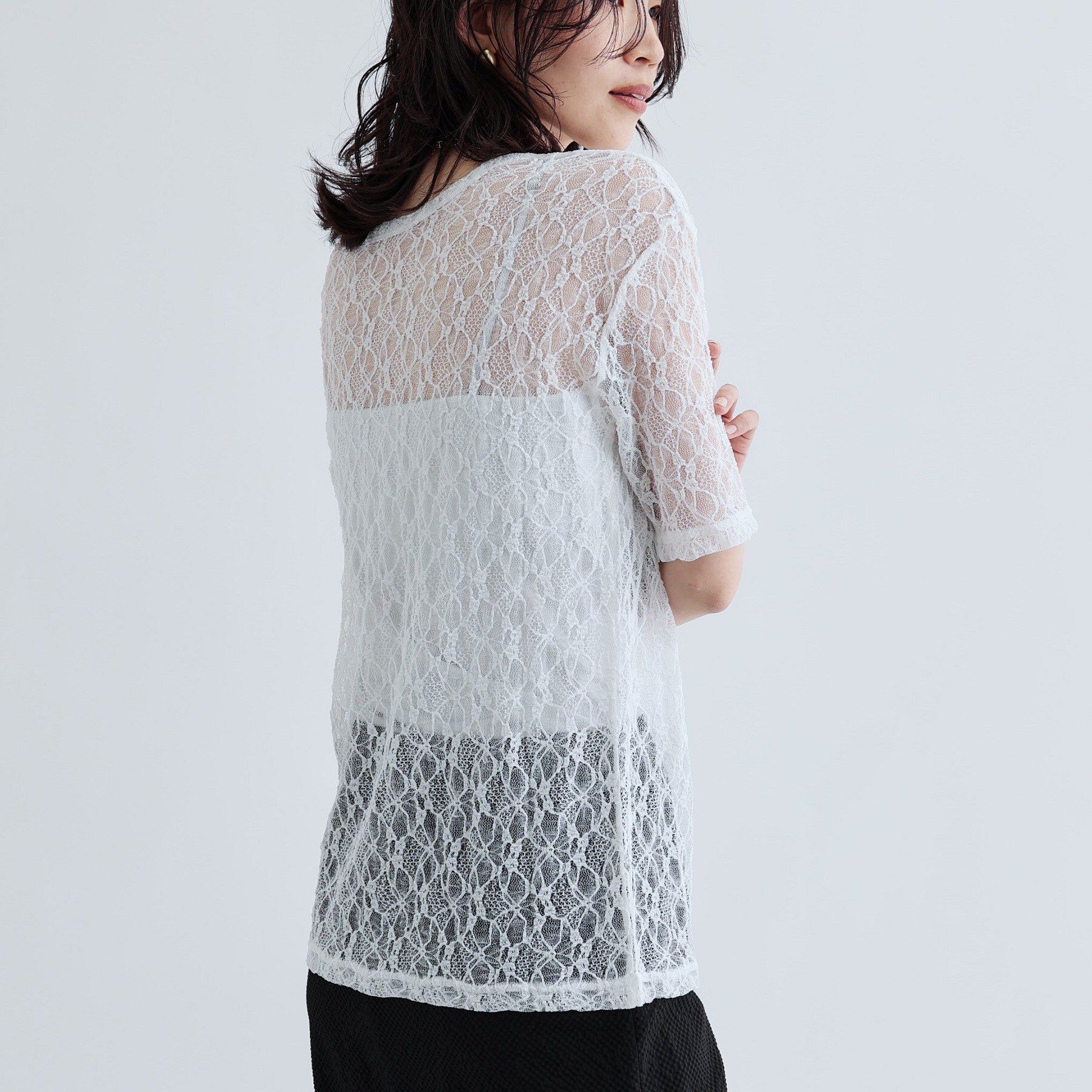 GALLEST「半袖レースカットソー」|Tシャツ・カットソー|