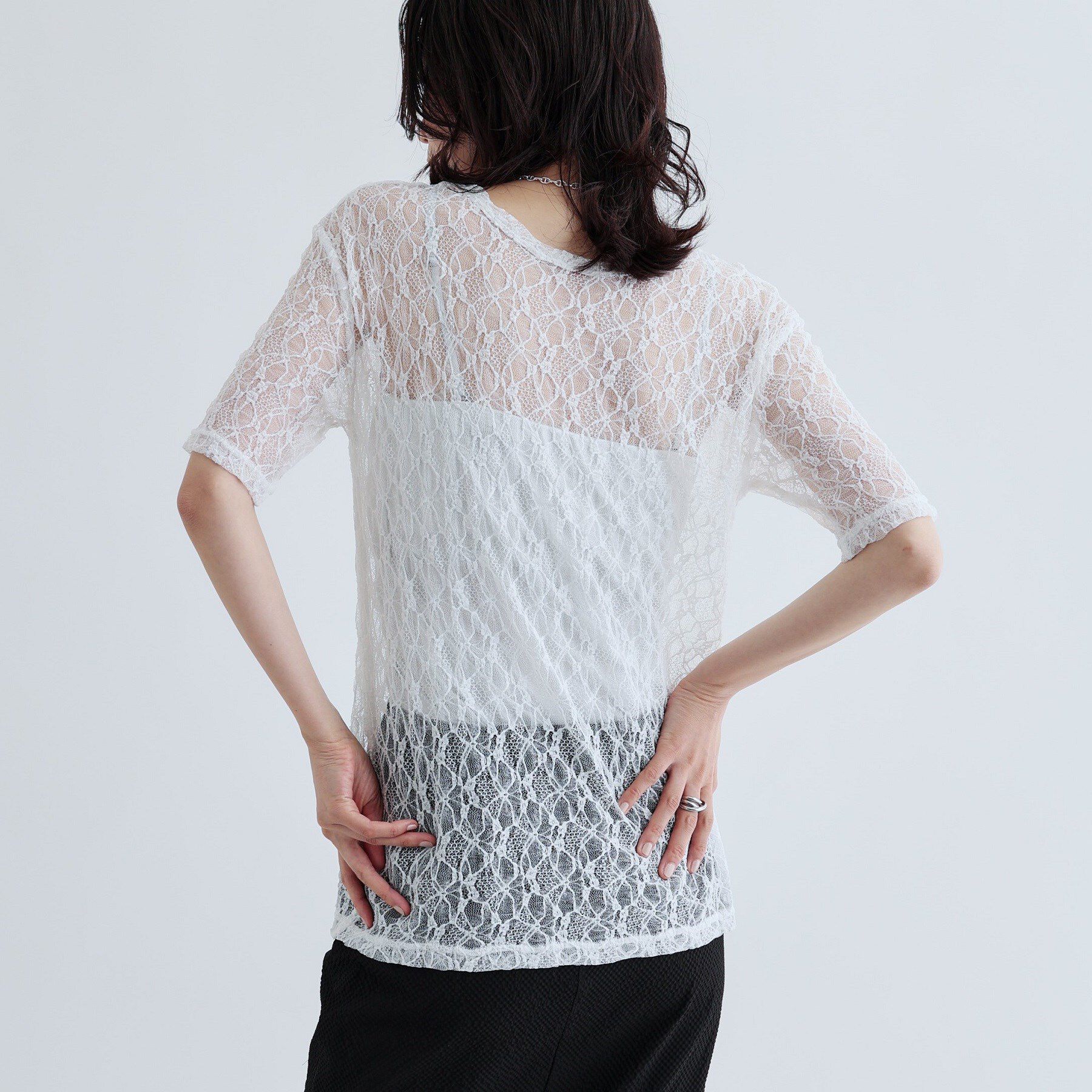 GALLEST「半袖レースカットソー」|Tシャツ・カットソー|