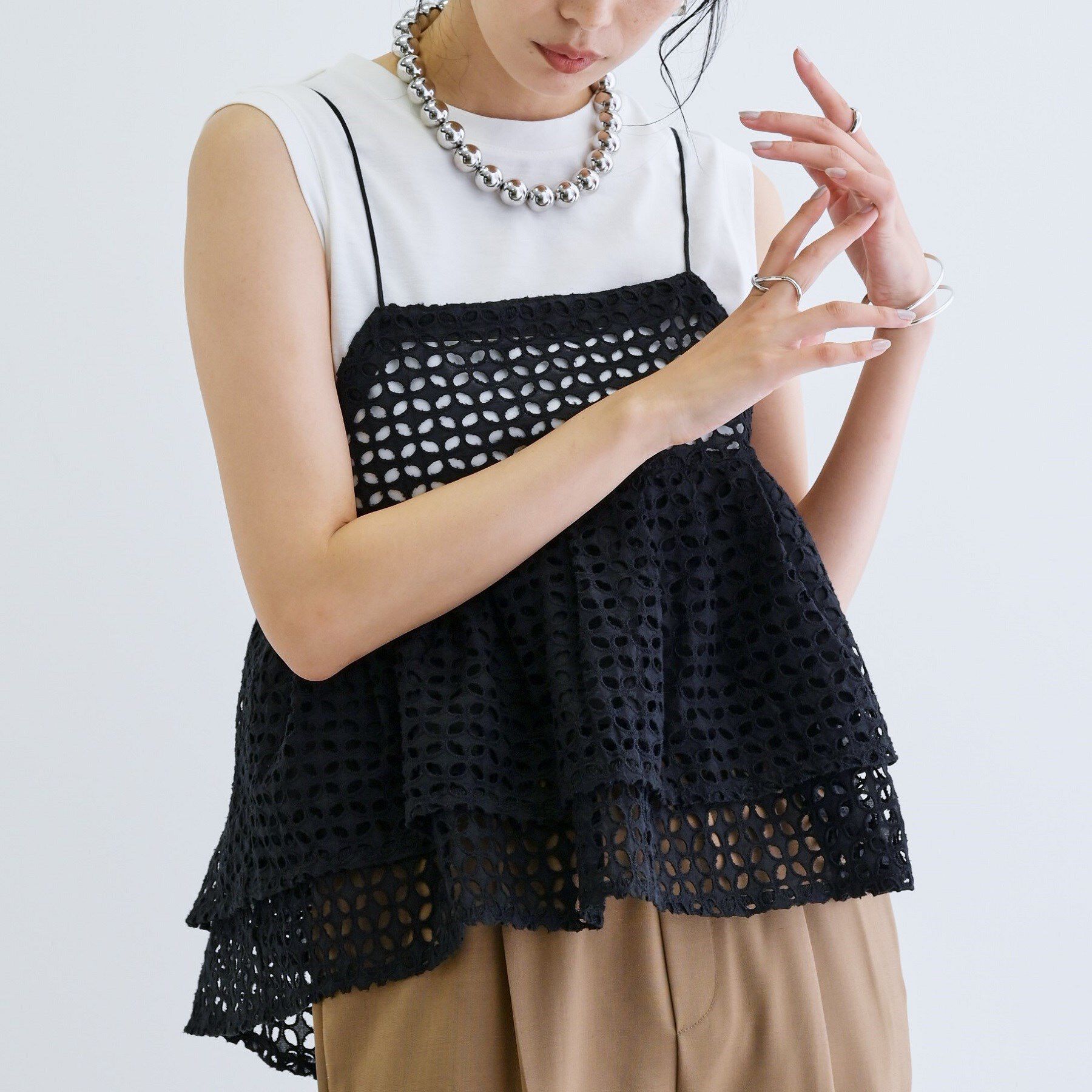 GALLEST「ティアードキャミSETカットソー」|Tシャツ・カットソー|