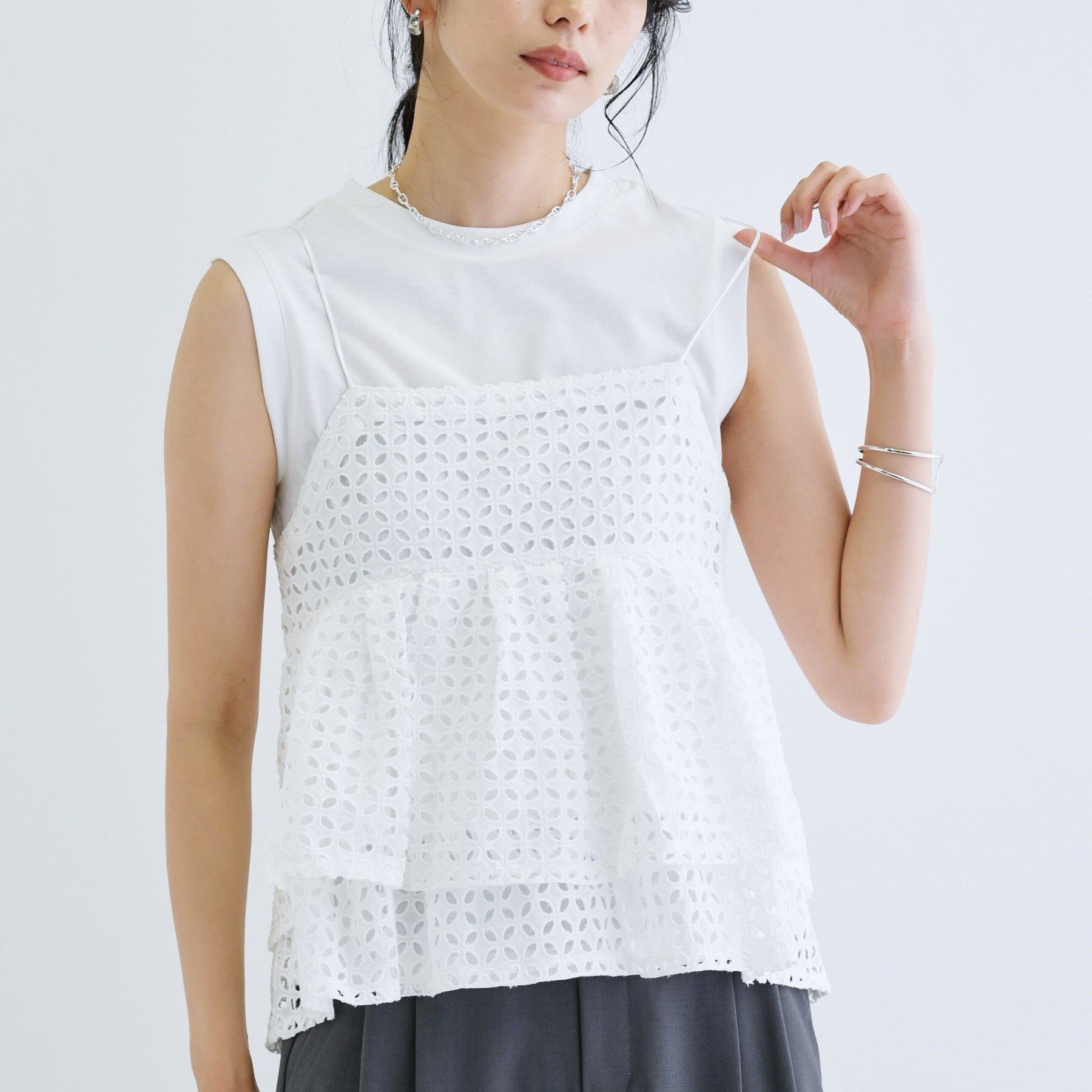 GALLEST「ティアードキャミSETカットソー」|Tシャツ・カットソー|