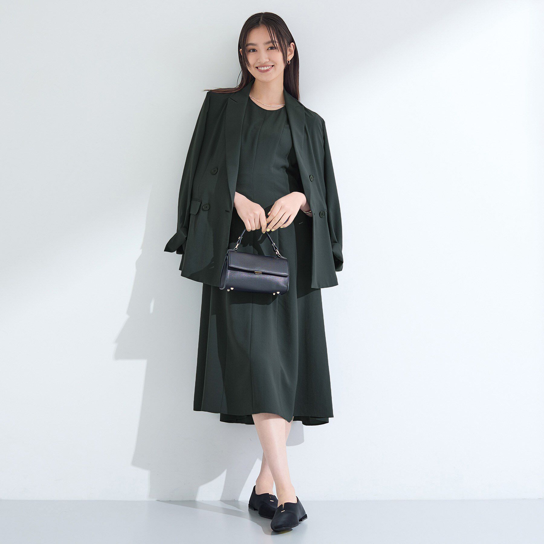 INDIVI「【美シルエット】ノースリーブワンピース」|ワンピース|