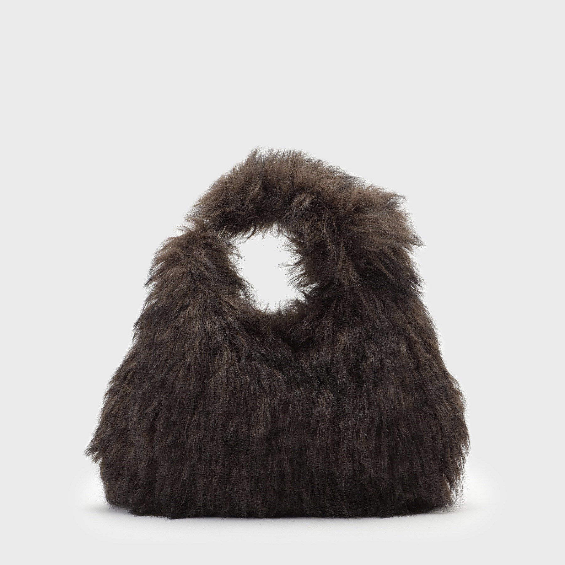 GALLEST「【LE VERNIS】ポワールフラッフィーファーバッグ」|ハンドバッグ|