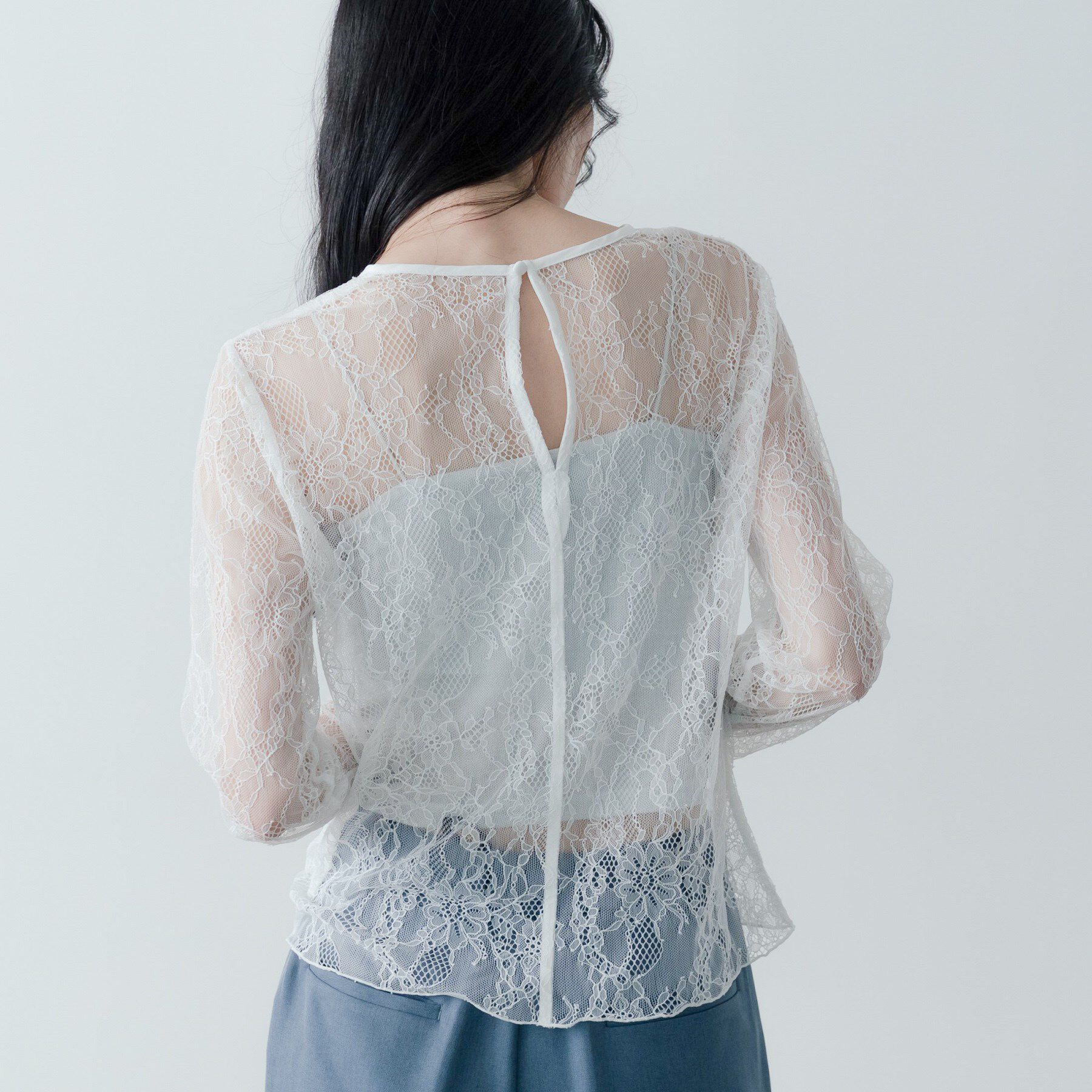 GALLEST「レースストレッチカットソー」|Tシャツ・カットソー|