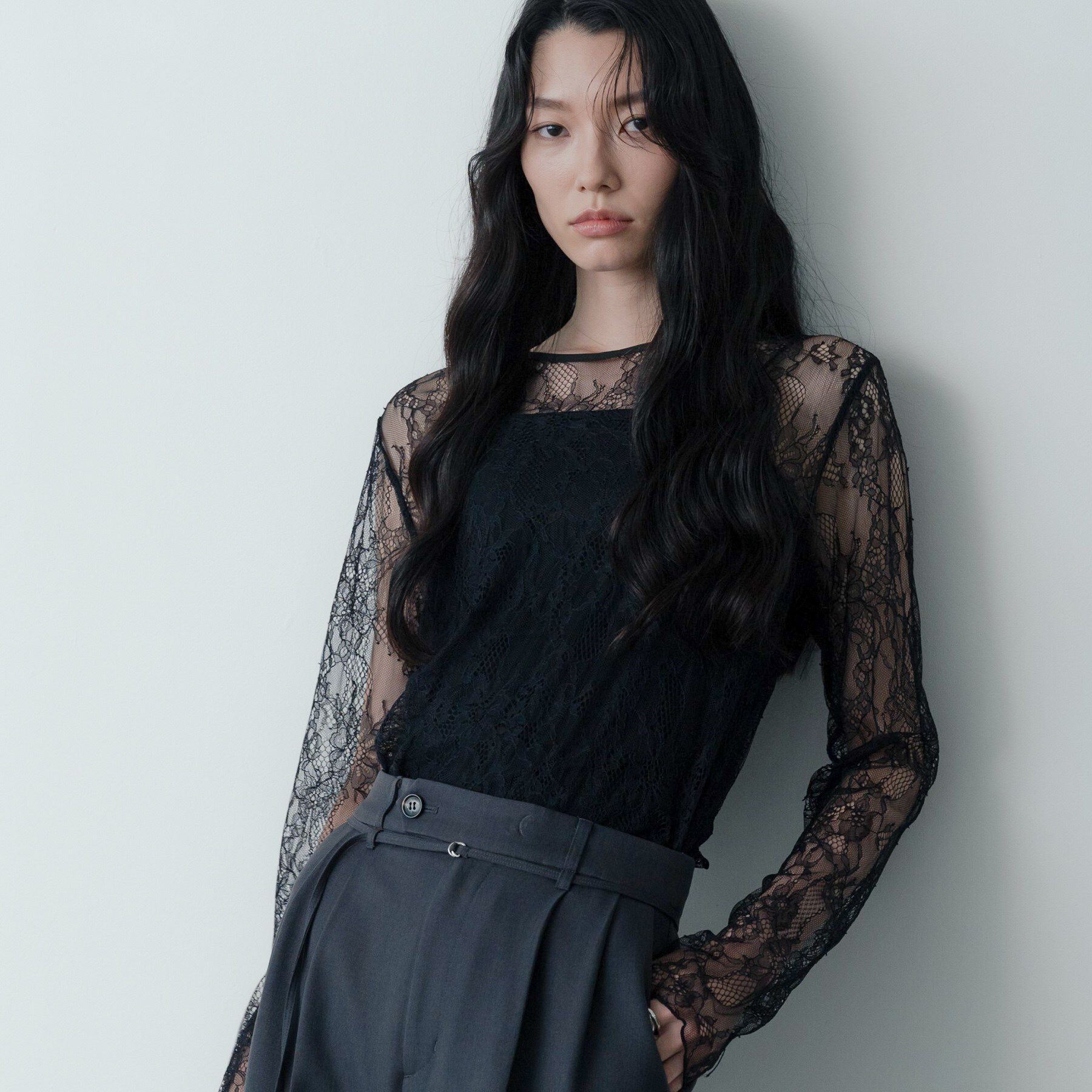 GALLEST「レースストレッチカットソー」|Tシャツ・カットソー|