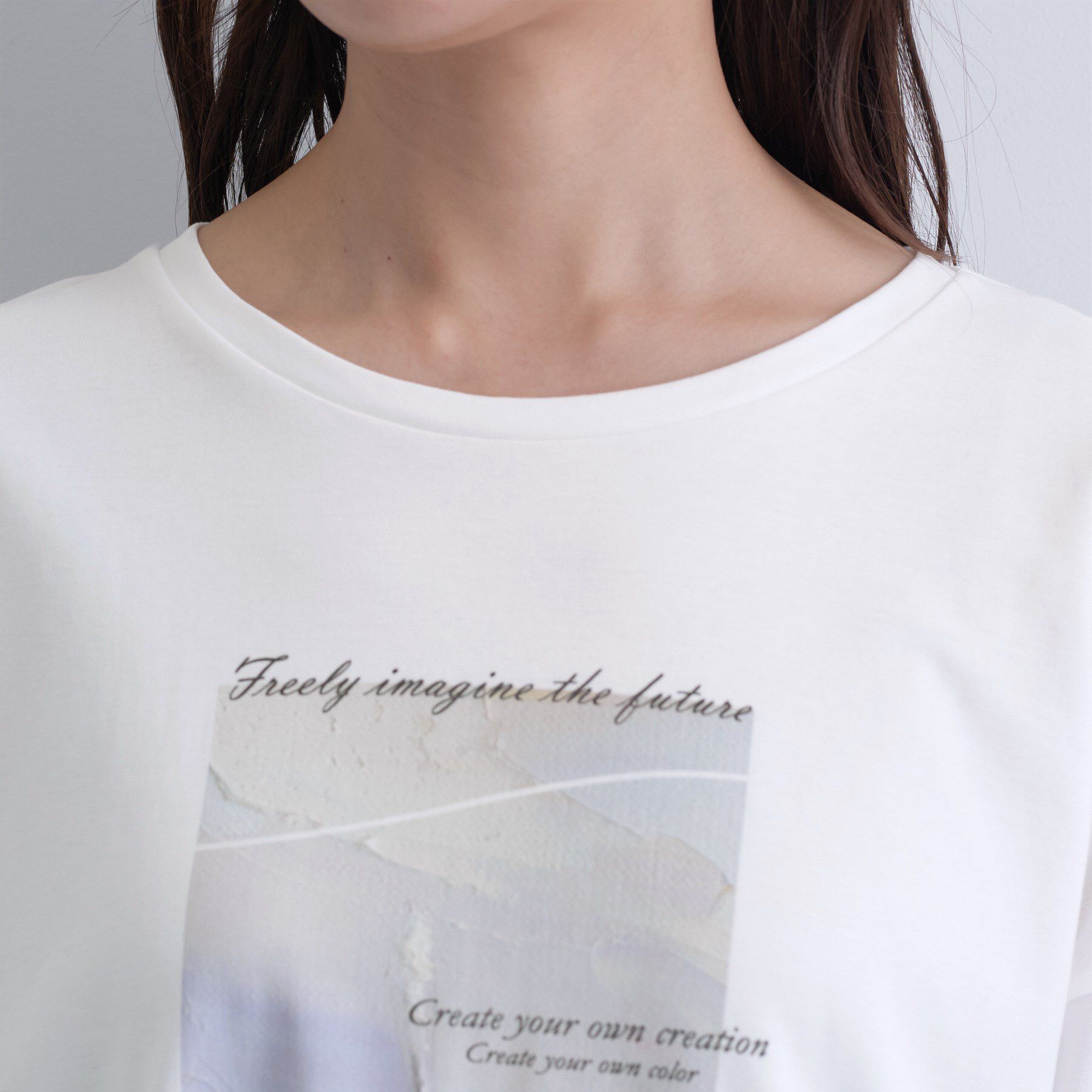 INDIVI「【UVケア】プリントフォトロングTシャツ」|Tシャツ・カットソー|