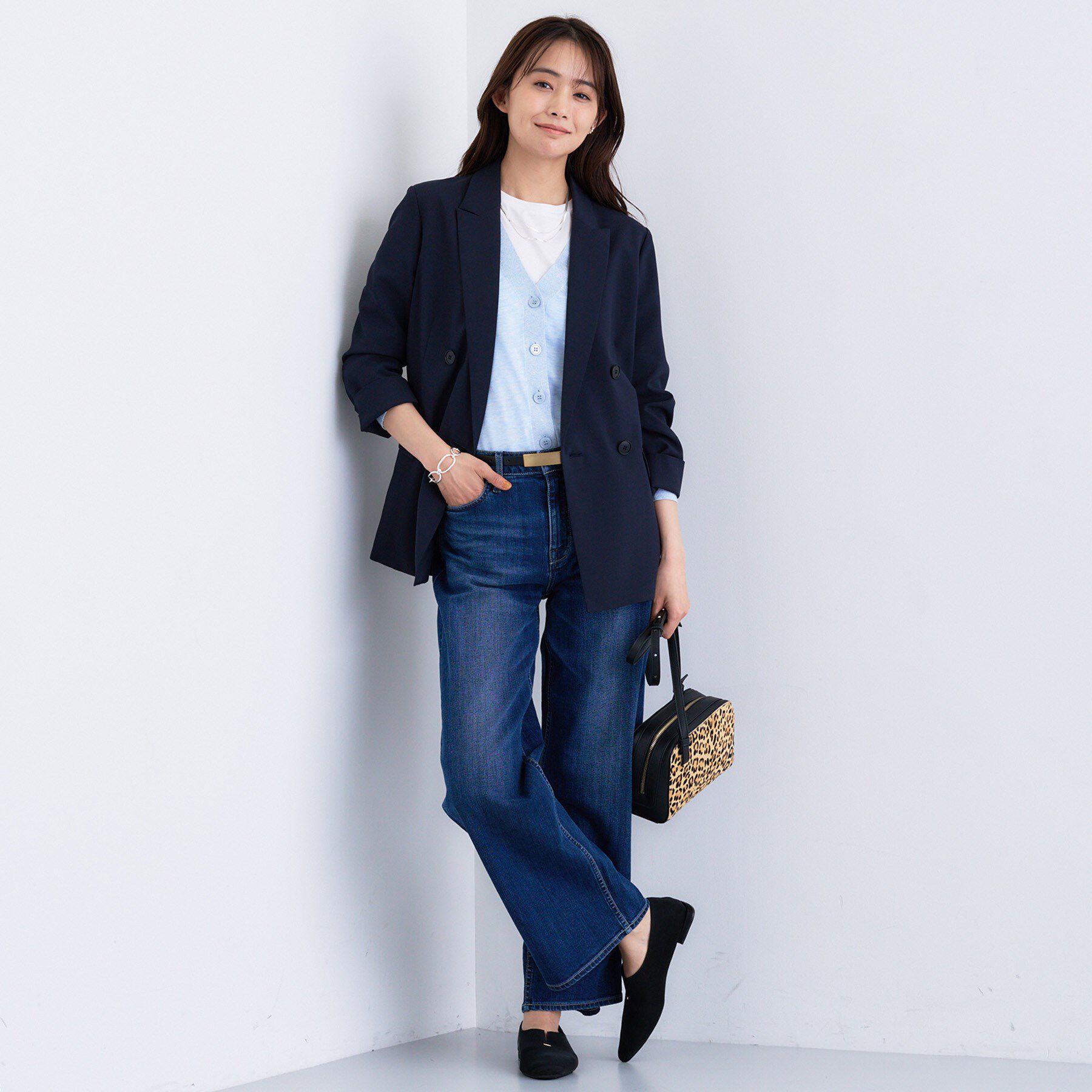 INDIVI「【UVケア】ライトダブルジャケット」|テーラードジャケット|