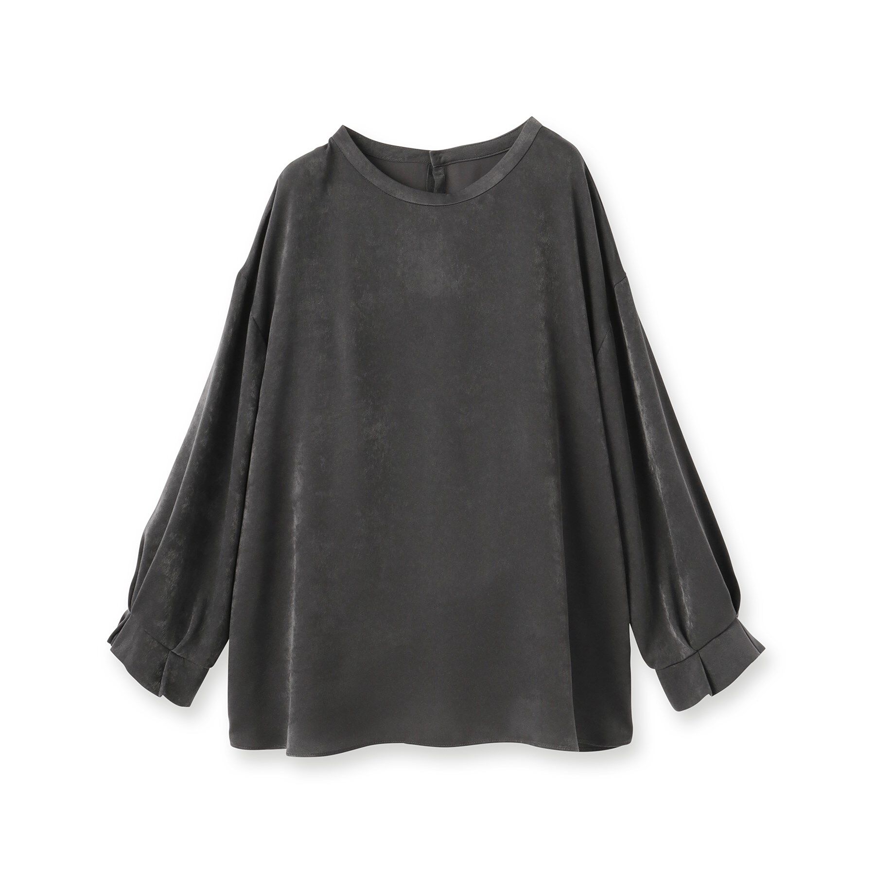 INDIVI「【セットアップ可能】スエード調サテンブラウス」|シャツ・ブラウス|