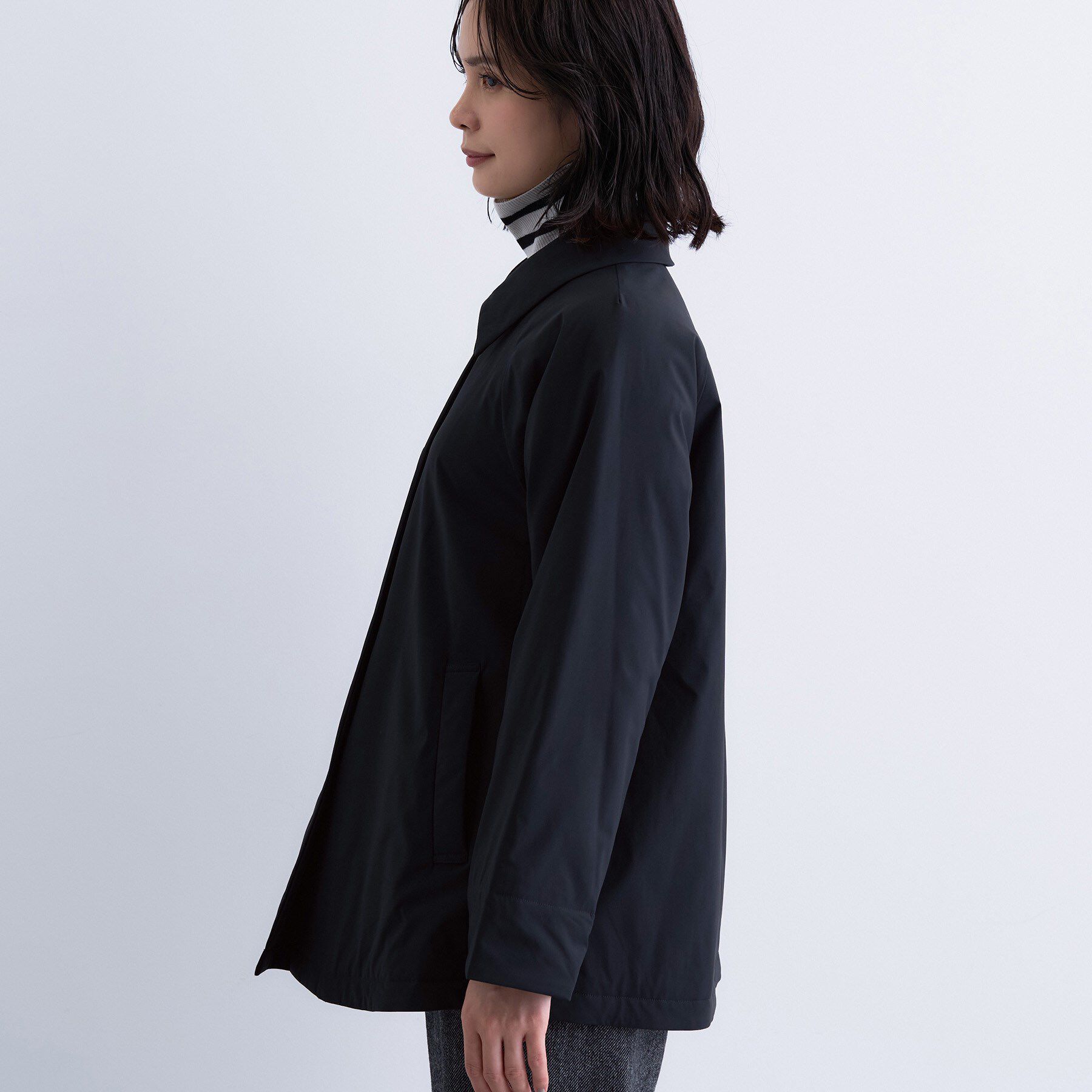 INDIVI「【超軽量／蓄熱】ライトパフステンカラーコート」|ダウン|