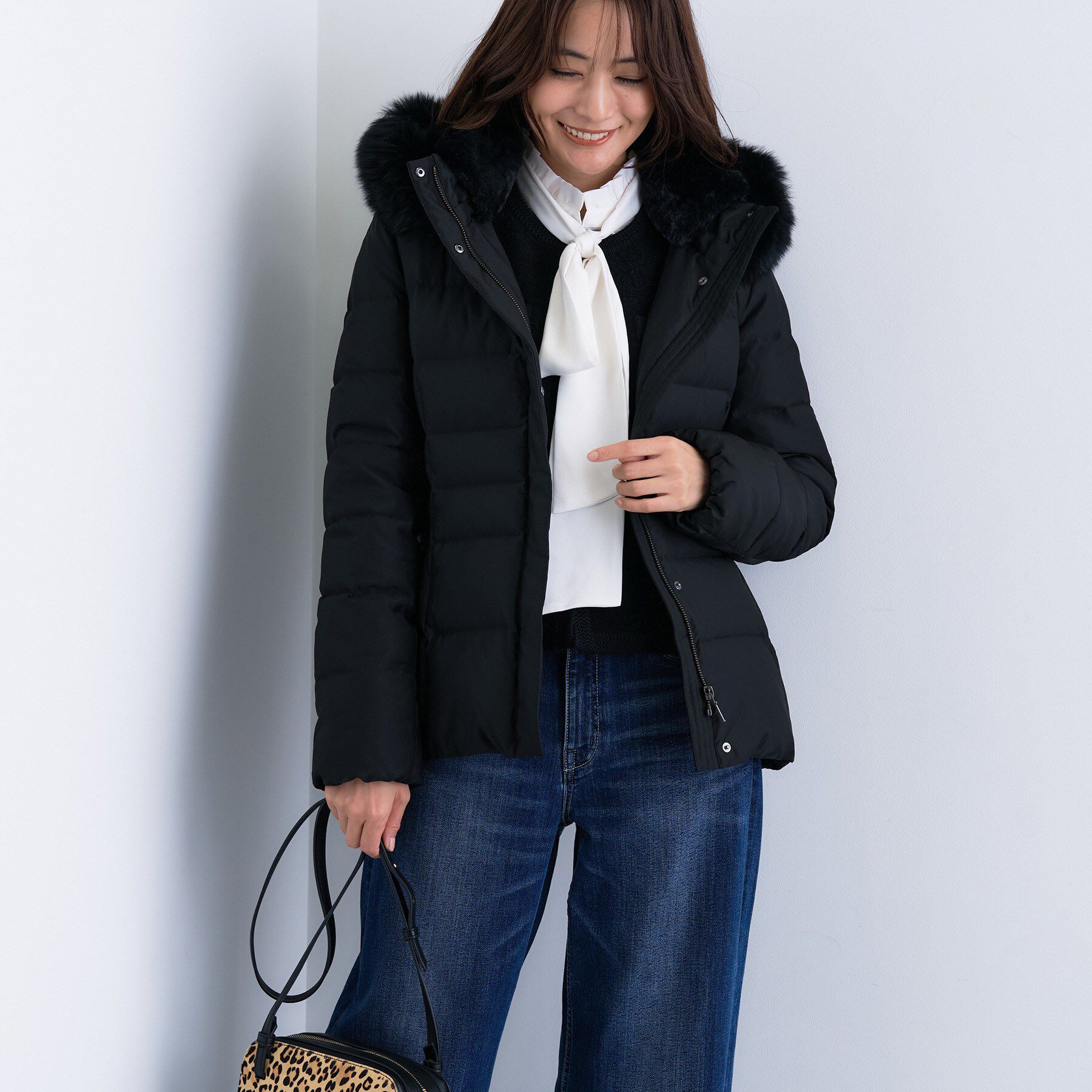 INDIVI「【名品／撥水／抗菌防臭】ショート丈リサイクルダウンコート」|ダウン|