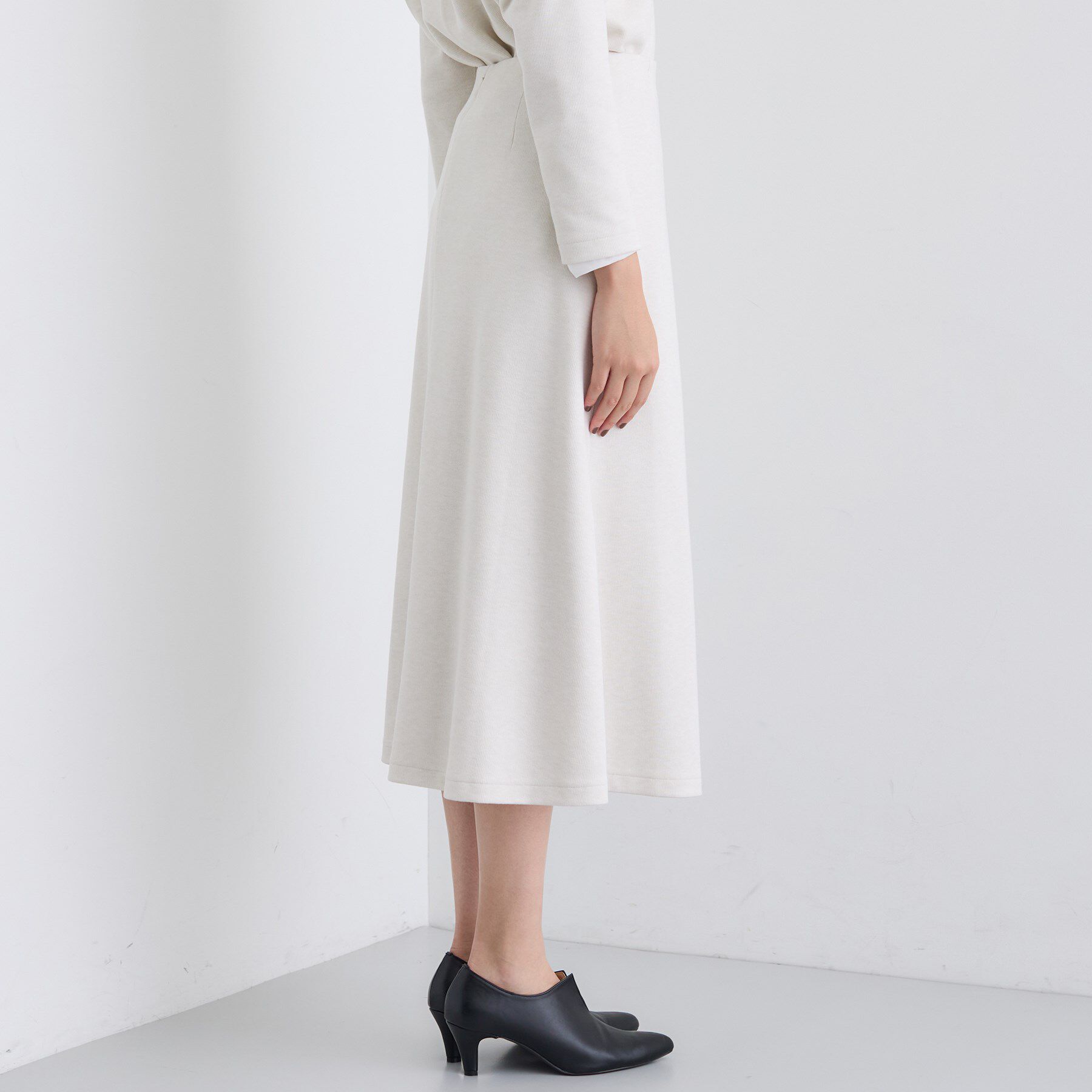 INDIVI「【SETUP可能／洗える／UVケア】ライトジャージ セミフレアスカート」|スカート|