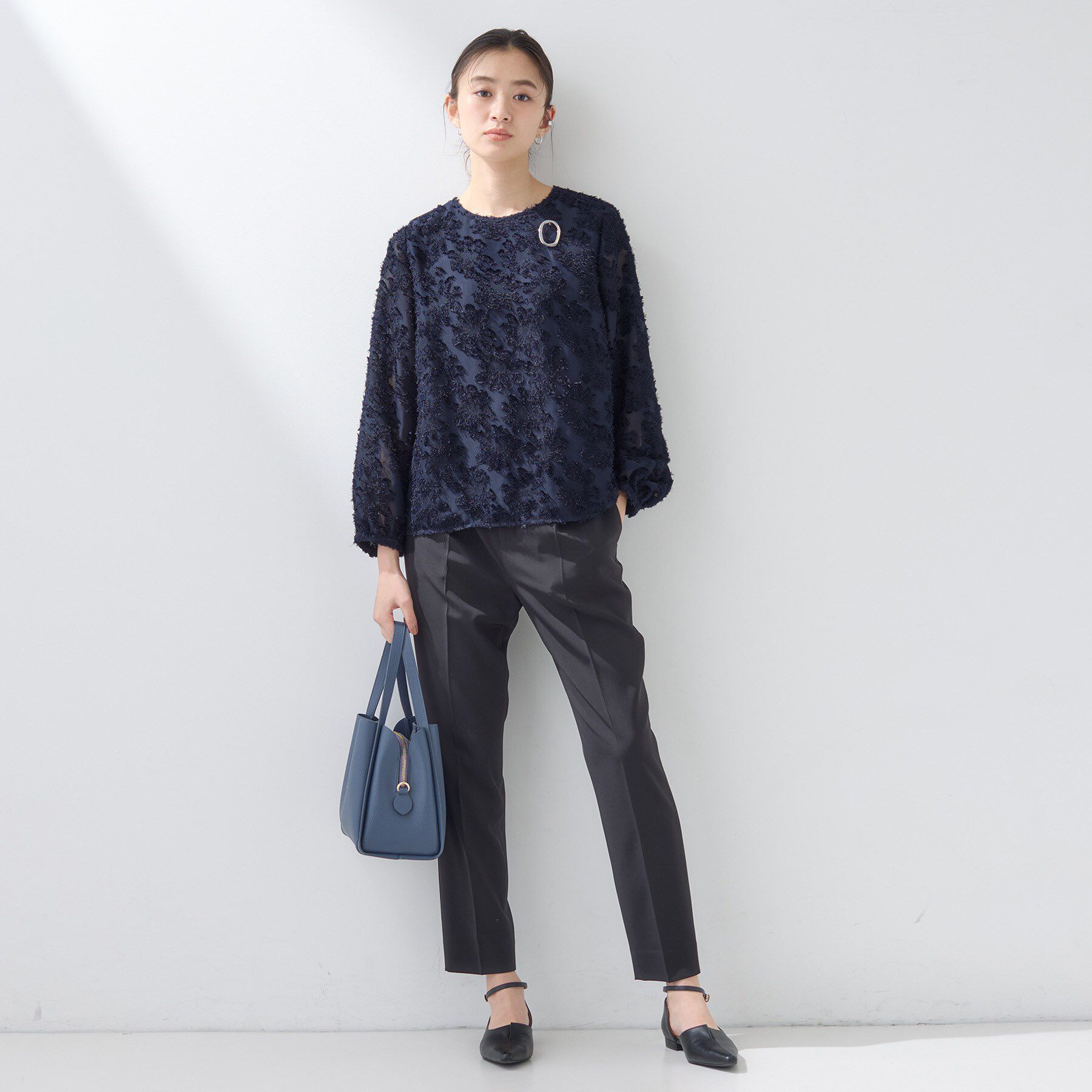 INDIVI「【華やか／大人シアー／セレモニー】カットフリンジブラウス」|シャツ・ブラウス|