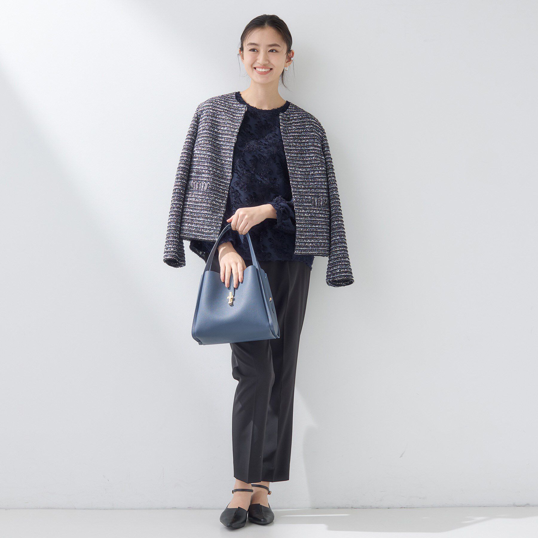 INDIVI「【華やか／大人シアー／セレモニー】カットフリンジブラウス」|シャツ・ブラウス|