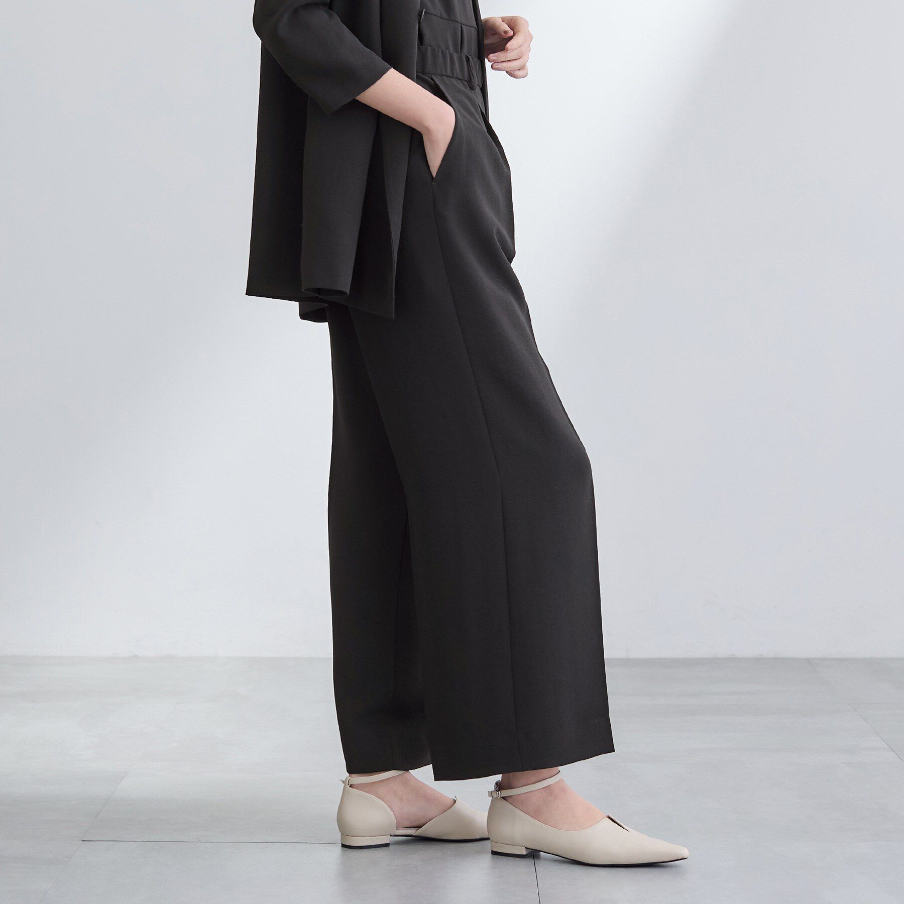 INDIVI「【洗える／UVケア／SETUP可】着る日傘ワイドパンツ」|その他|