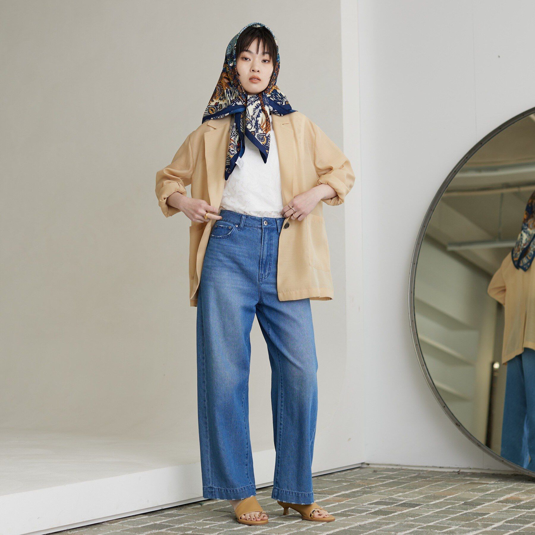 GALLEST「【接触冷感】シアーシャツジャケット」|テーラードジャケット|