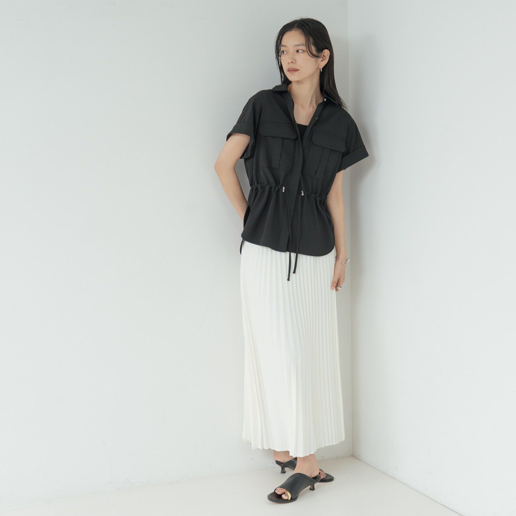 GALLEST「Comfy SET UP｜サファリシャツ【セットアップ対応／通勤／カセット服／接触冷感／UVカット】」|シャツ・ブラウス|