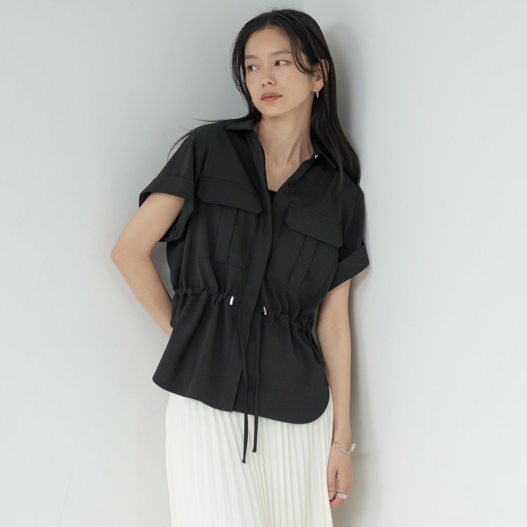 GALLEST「Comfy SET UP｜サファリシャツ【セットアップ対応／通勤／カセット服／接触冷感／UVカット】」|シャツ・ブラウス|
