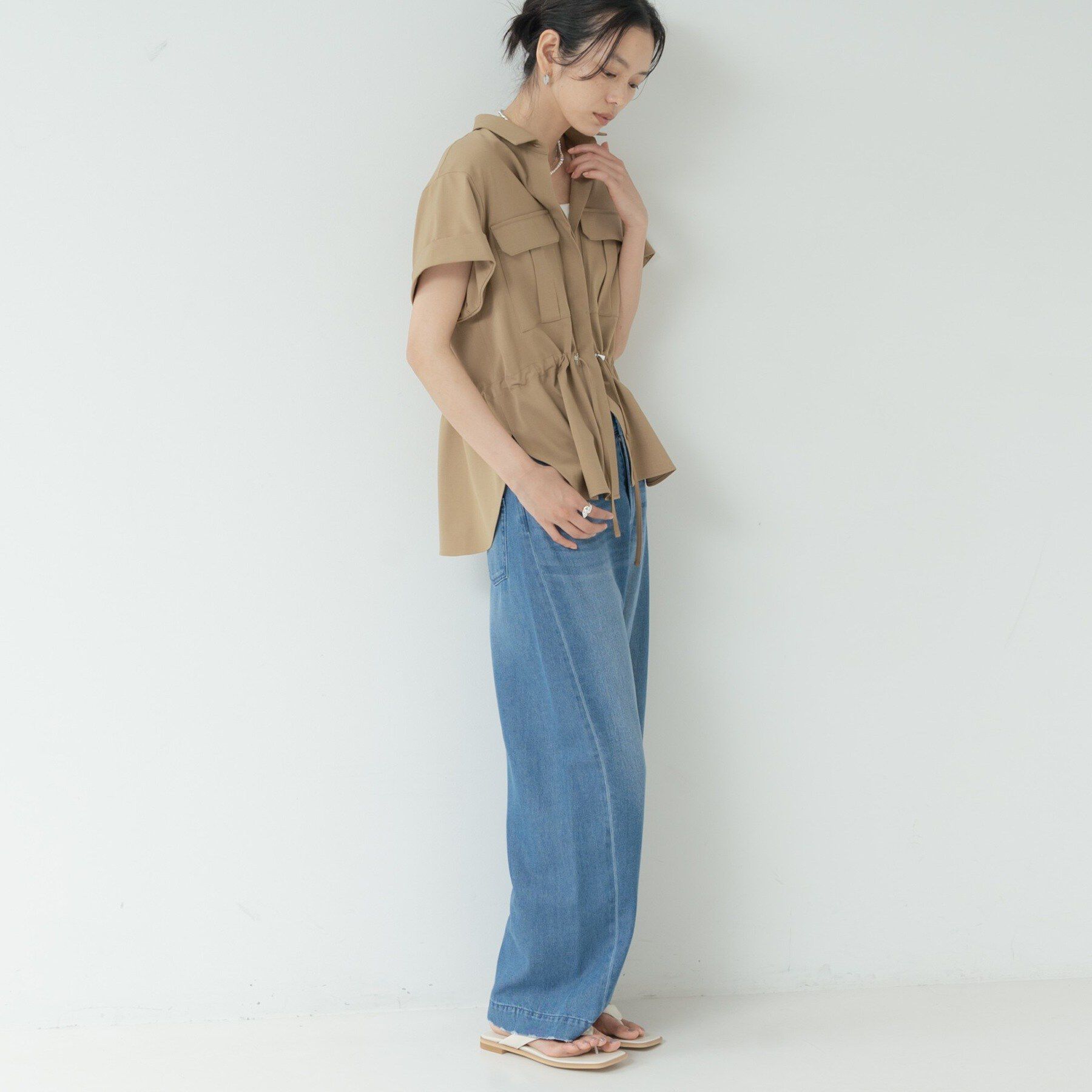 GALLEST「Comfy SET UP｜サファリシャツ【セットアップ対応／通勤／カセット服／接触冷感／UVカット】」|シャツ・ブラウス|