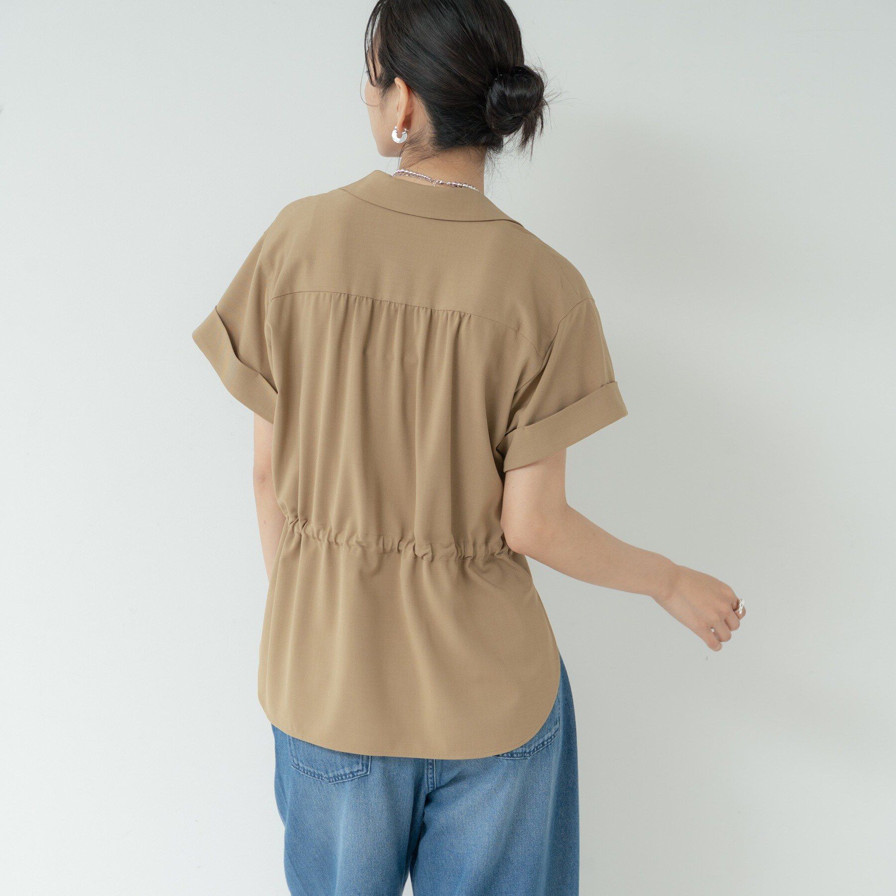 GALLEST「Comfy SET UP｜サファリシャツ【セットアップ対応／通勤／カセット服／接触冷感／UVカット】」|シャツ・ブラウス|