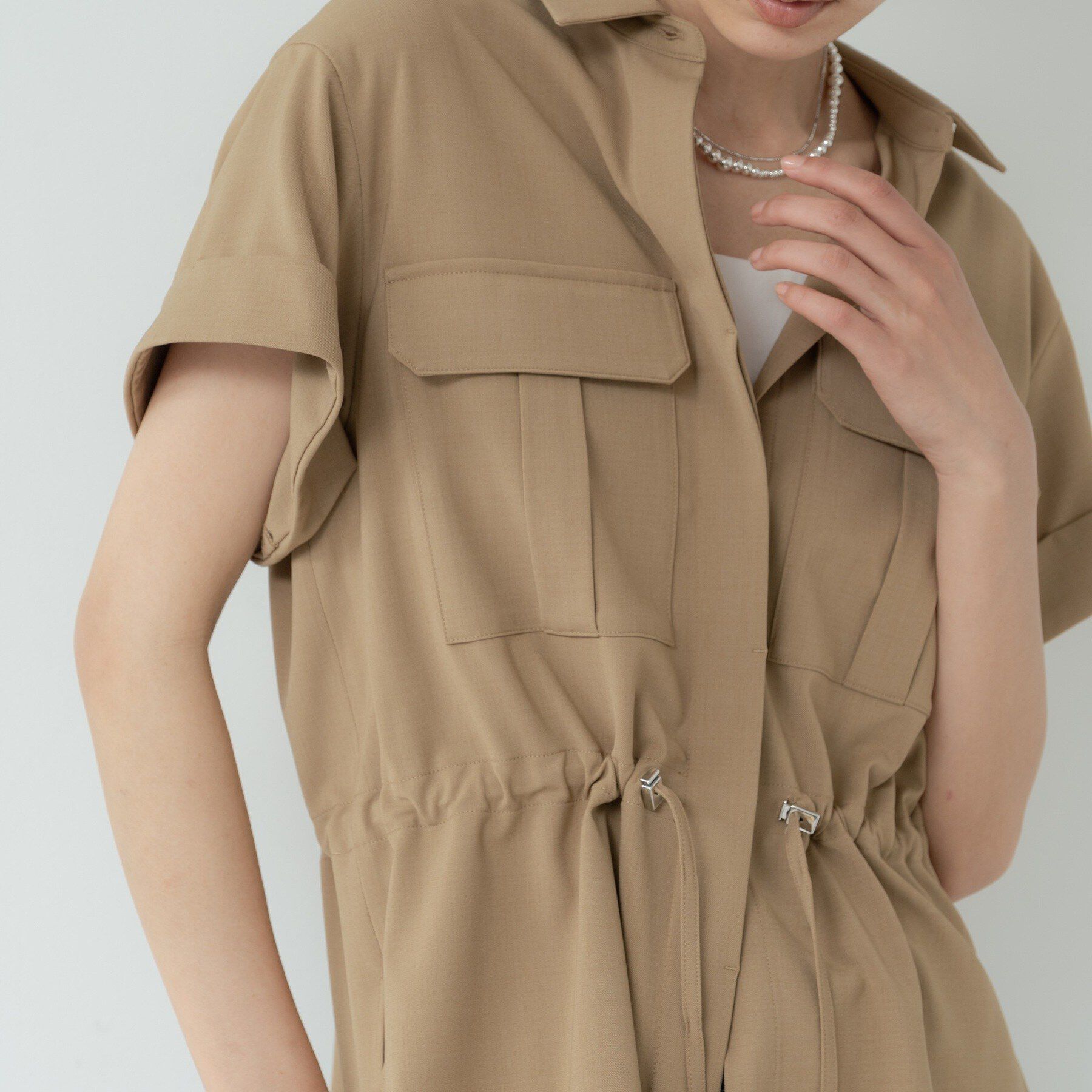 GALLEST「Comfy SET UP｜サファリシャツ【セットアップ対応／通勤／カセット服／接触冷感／UVカット】」|シャツ・ブラウス|