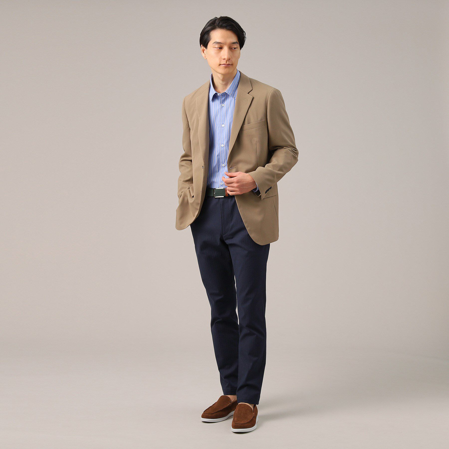 TAKEO KIKUCHI「【Made in JAPAN】播州織 ヘリンボン ストレート パンツ」|その他|