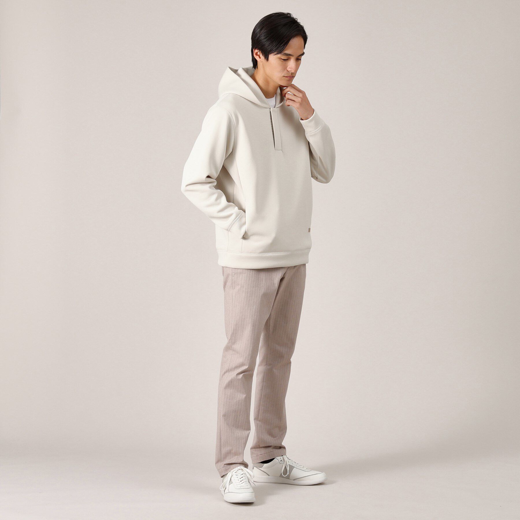 TAKEO KIKUCHI「ハニカムダンボール ハーフジップ フーディ」|パーカー|