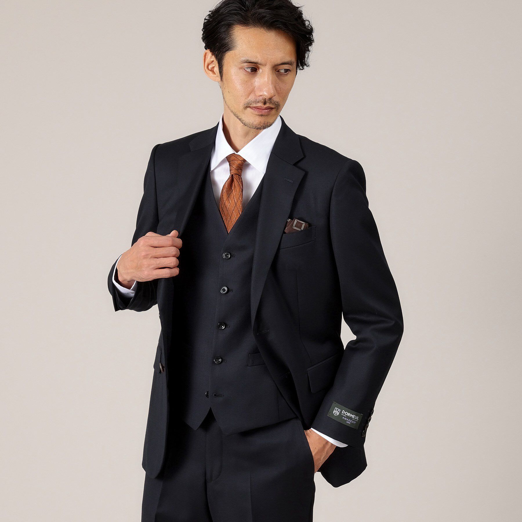 TAKEO KIKUCHI「【DORMEUIL AMADEUS365】ダイアゴナル柄 ベスト /3ピース対応」|スーツ|