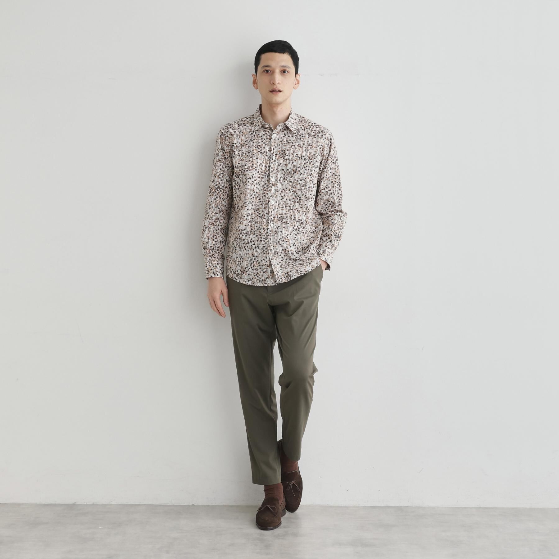 TAKEO KIKUCHI「ストライプ小花 長袖シャツ」|シャツ・ブラウス|