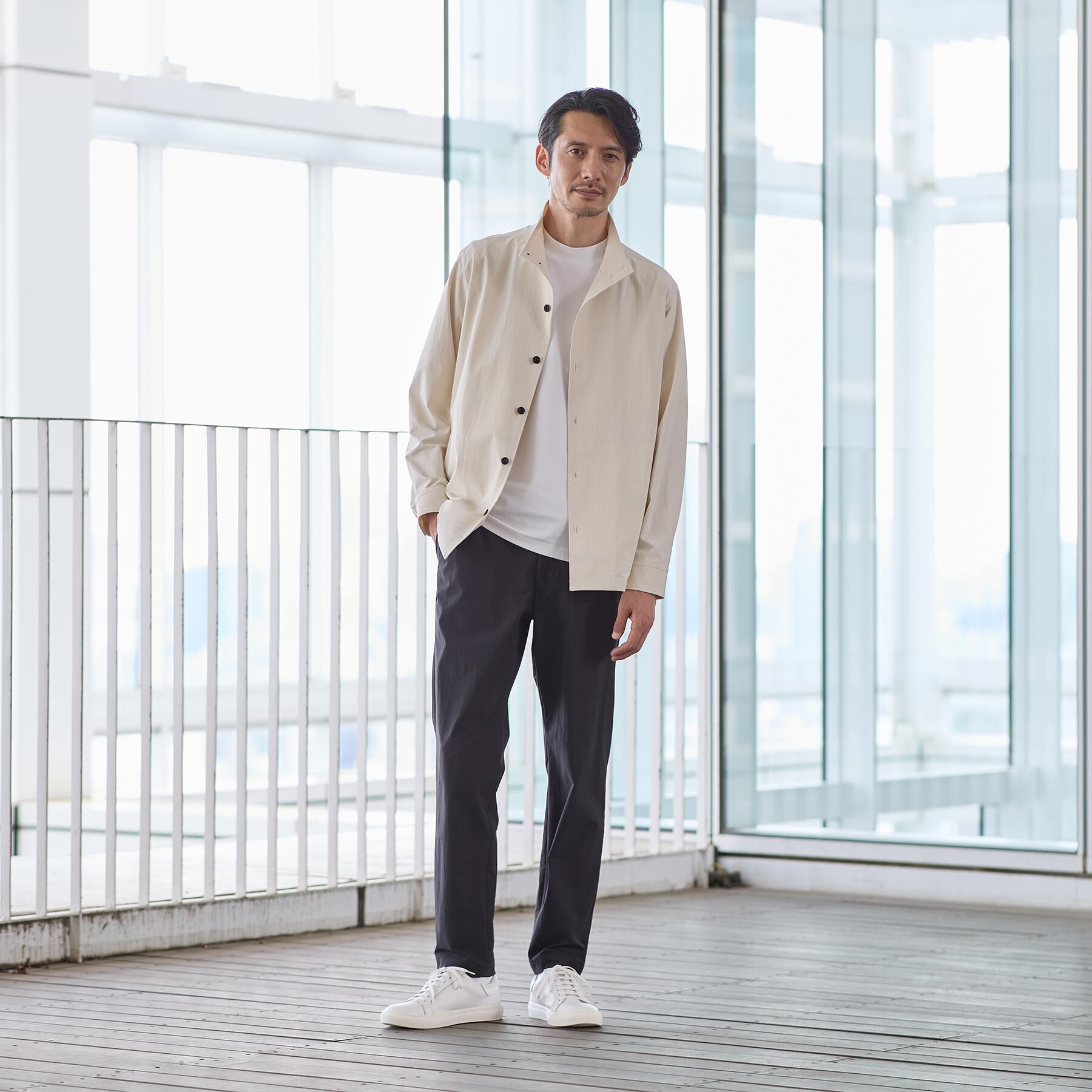 TAKEO KIKUCHI「【3Dナイロンストレッチ】スリムイージーパンツ」|その他|