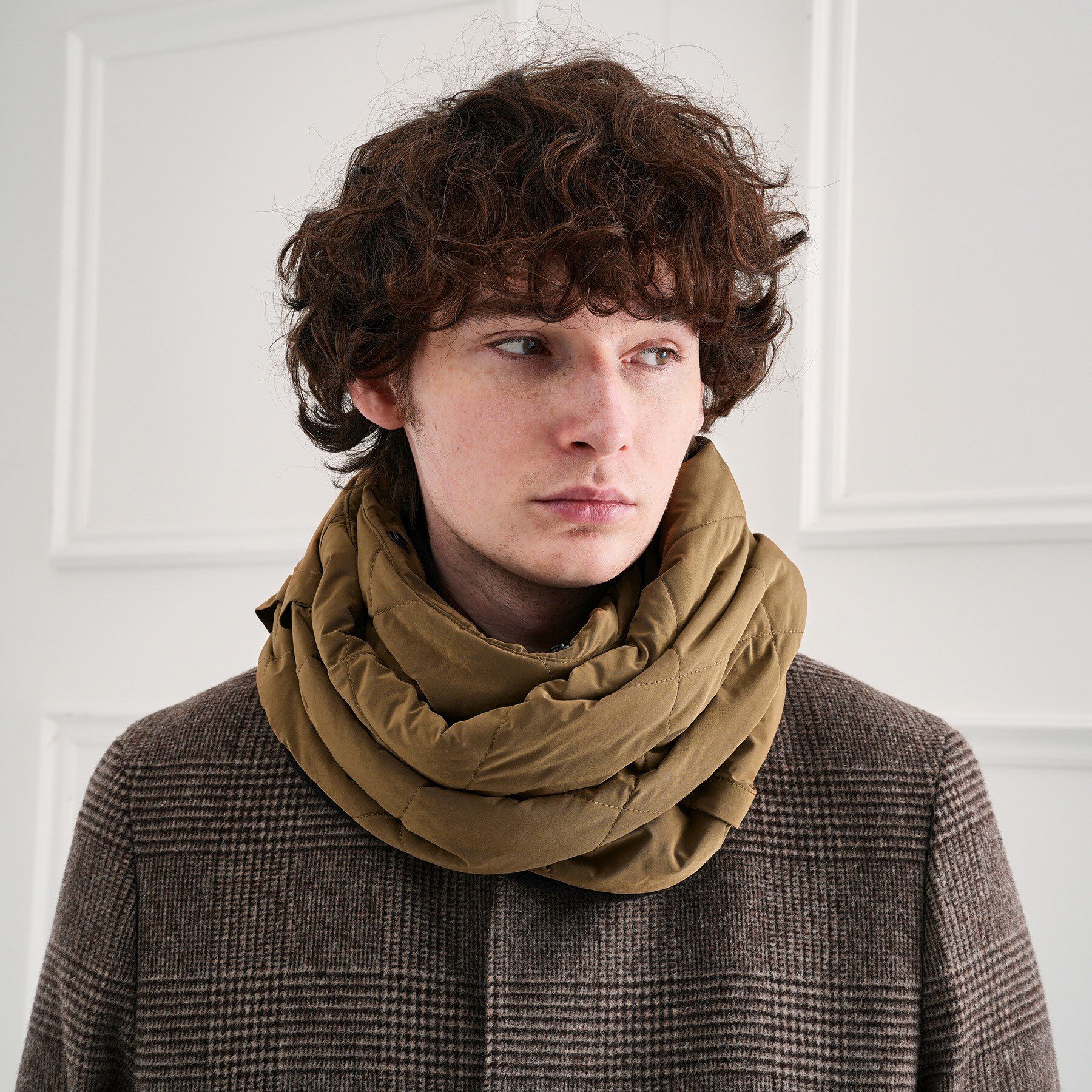 TAKEO KIKUCHI「中綿マフラーベスト」|ストール|