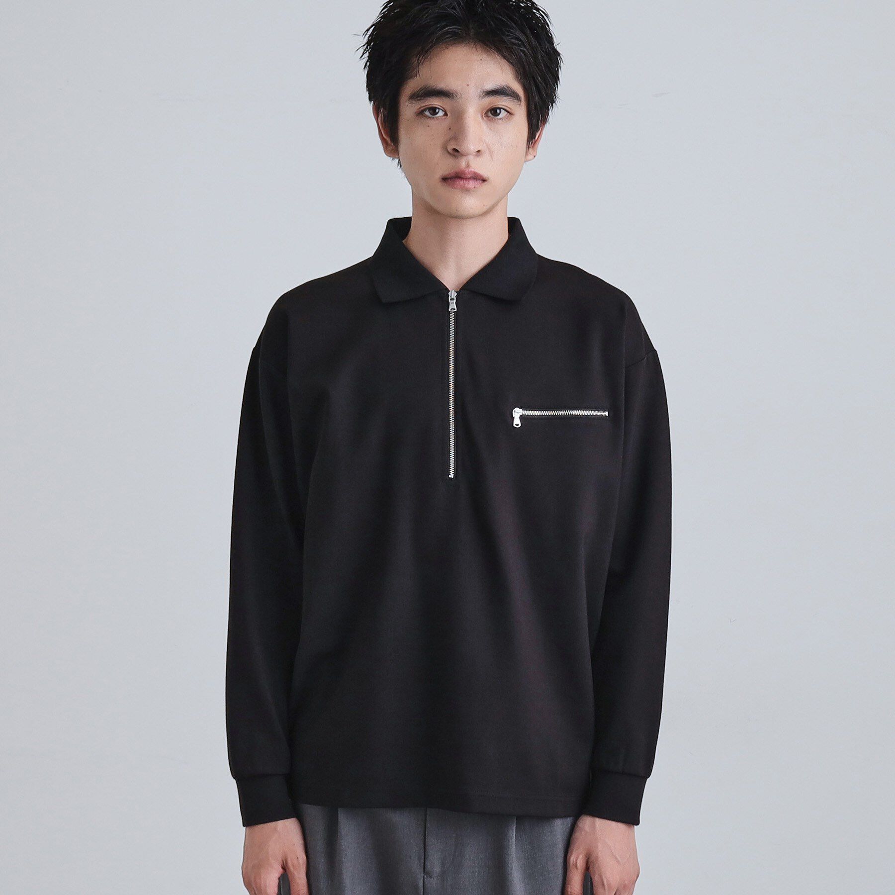 tk.TAKEO KIKUCHI「ポロ衿ハーフジップ」|ポロシャツ|