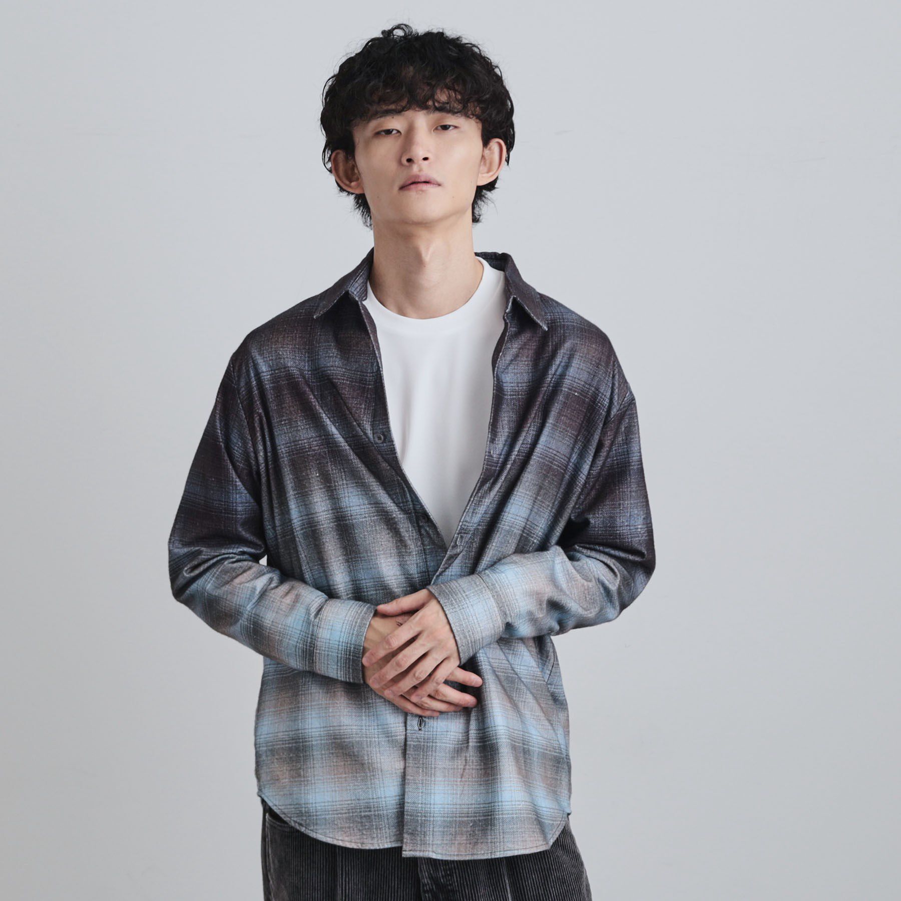 tk.TAKEO KIKUCHI「グラデーションプリントネルシャツ」|シャツ・ブラウス|