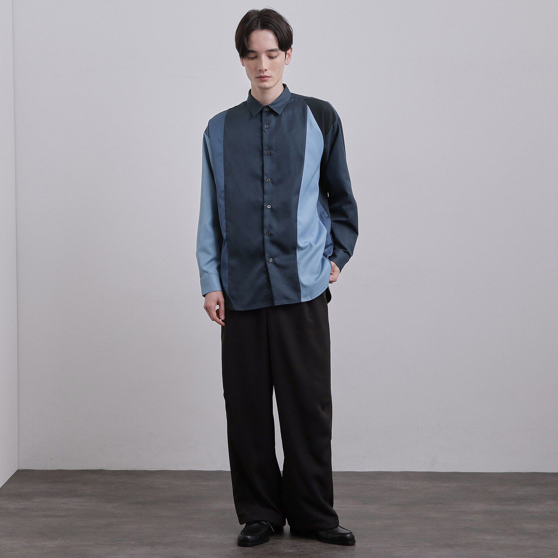 tk.TAKEO KIKUCHI「ダイアゴナル切り替えシャツ」|シャツ・ブラウス|