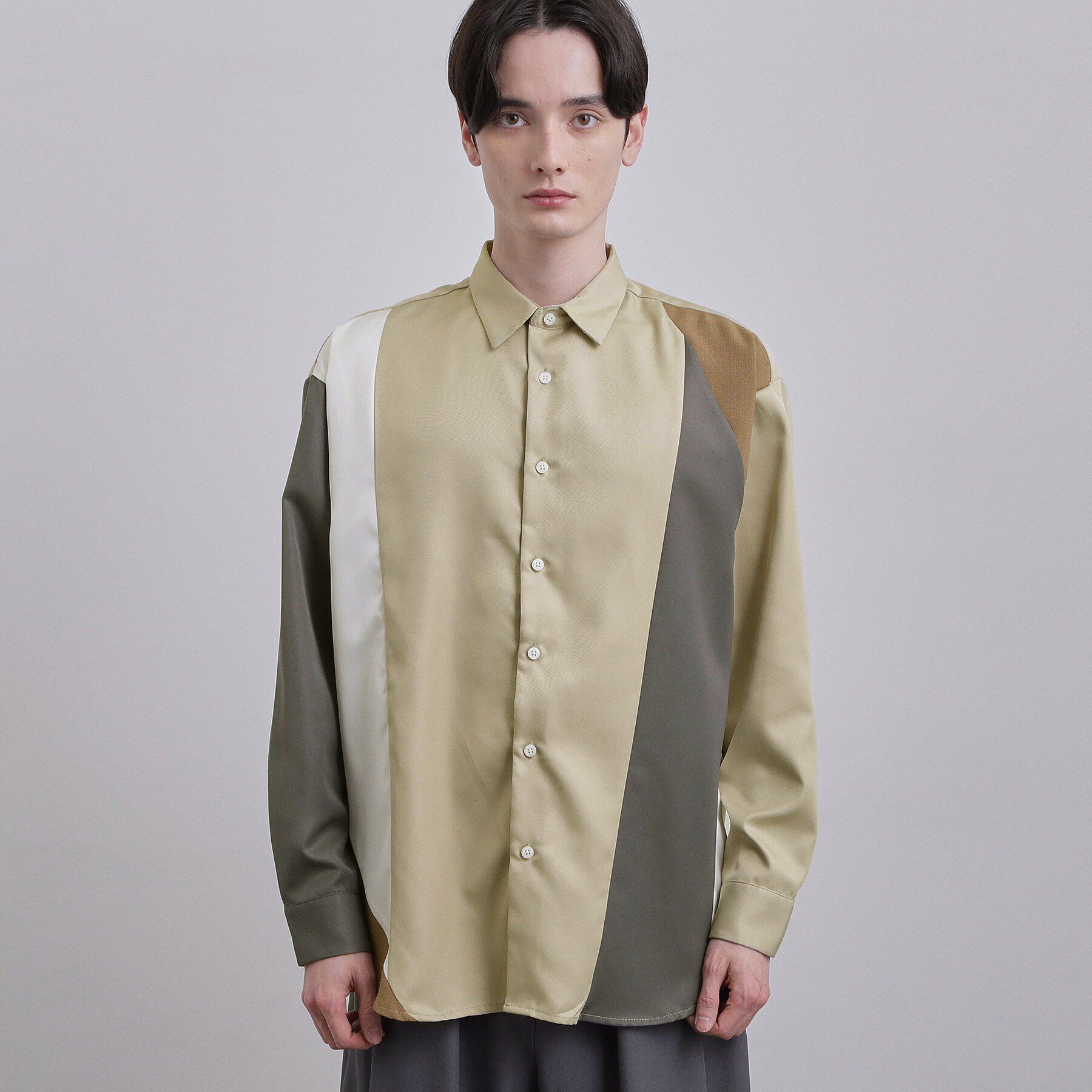 tk.TAKEO KIKUCHI「ダイアゴナル切り替えシャツ」|シャツ・ブラウス|