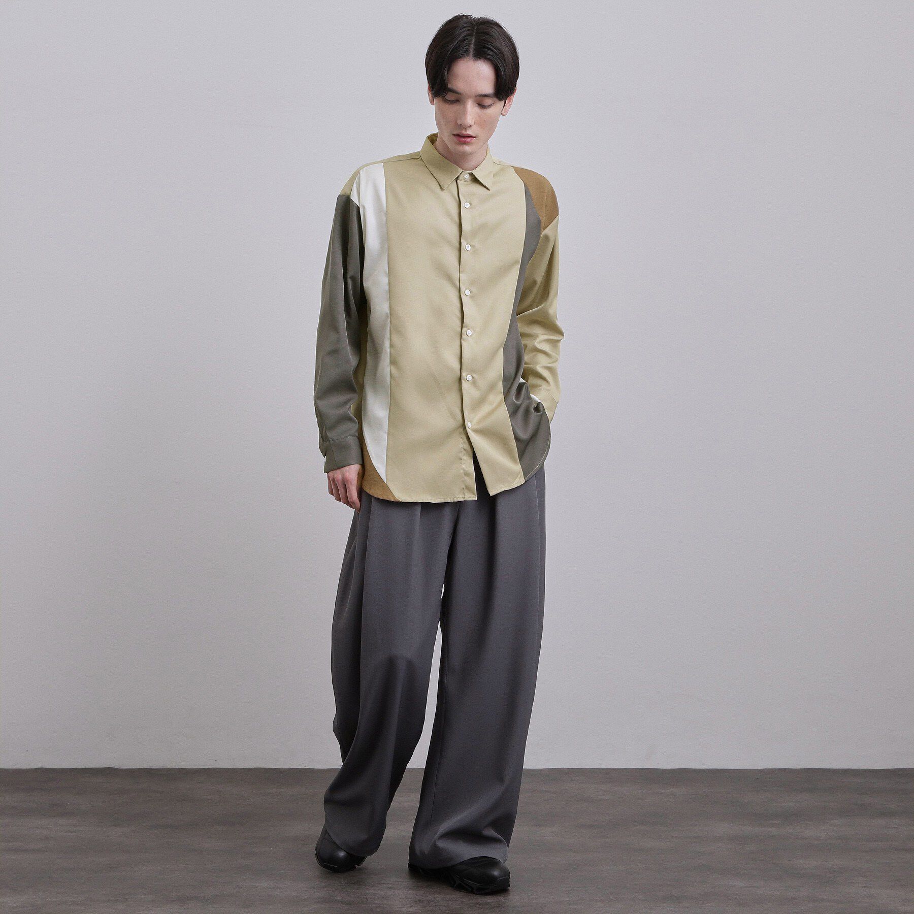 tk.TAKEO KIKUCHI「ダイアゴナル切り替えシャツ」|シャツ・ブラウス|