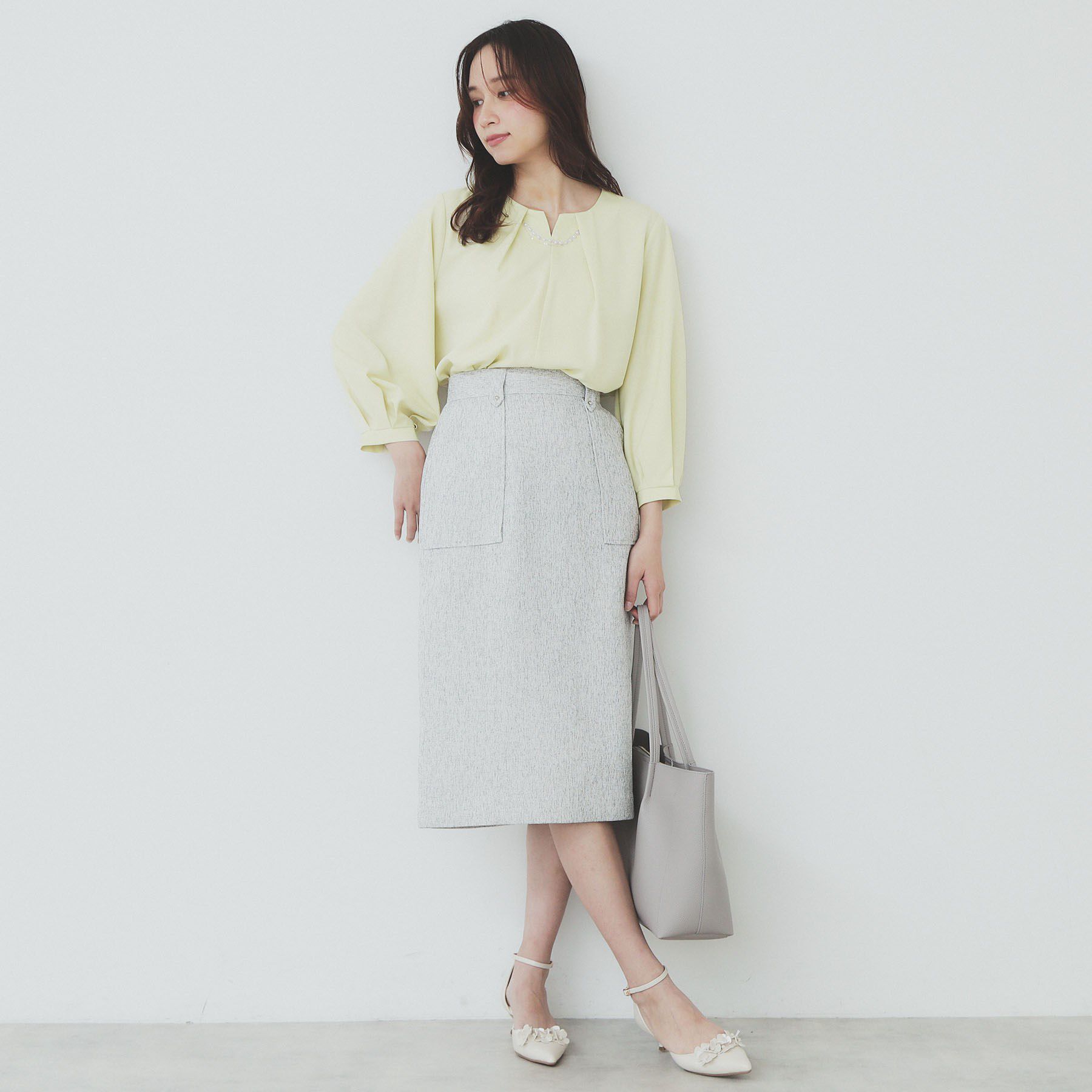 index「2WAYキーネックタックブラウス【洗濯機洗い可/防シワ】」|シャツ・ブラウス|