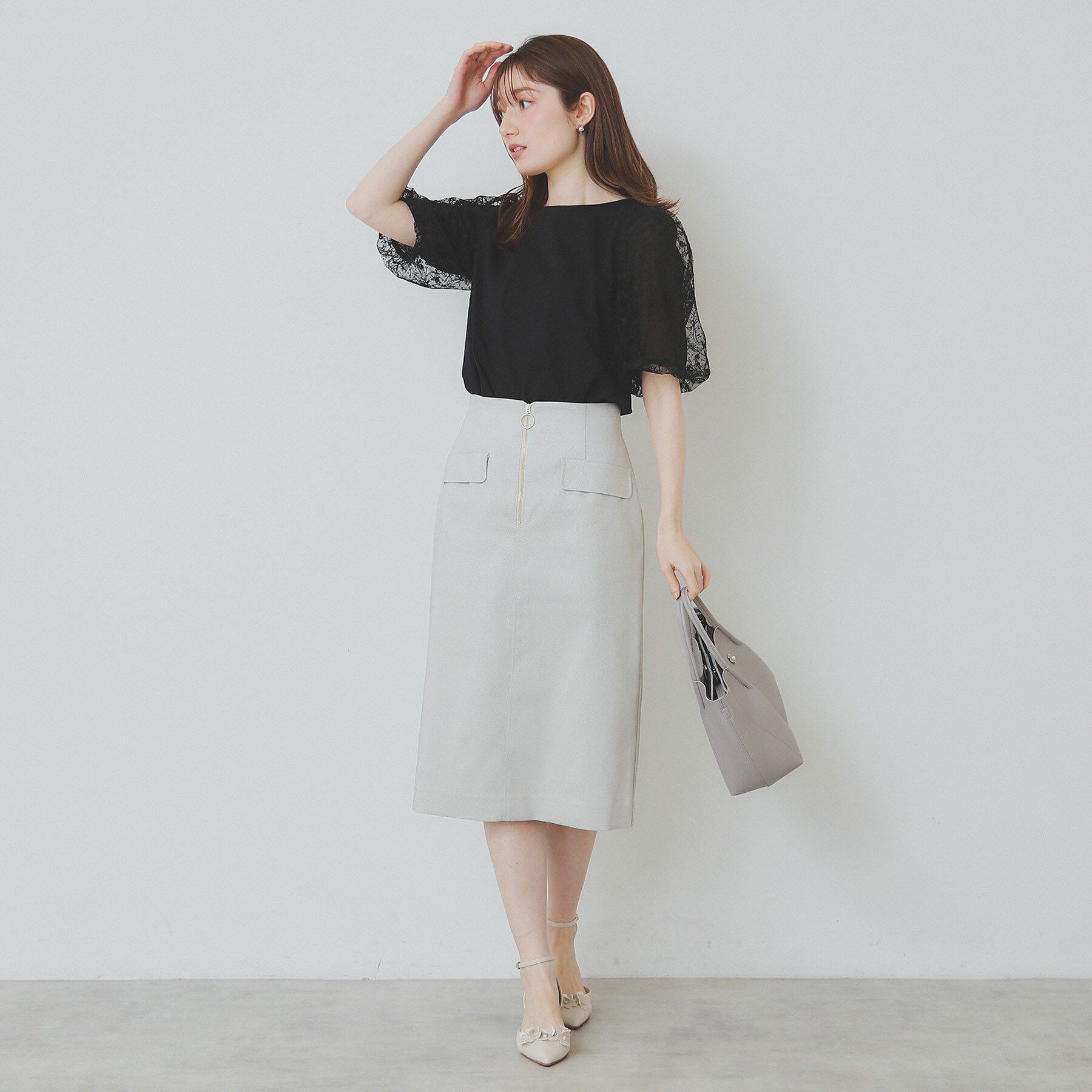 index「シアーバルーンスリーブトップス【洗濯機洗い可/接触冷感】」|Tシャツ・カットソー|