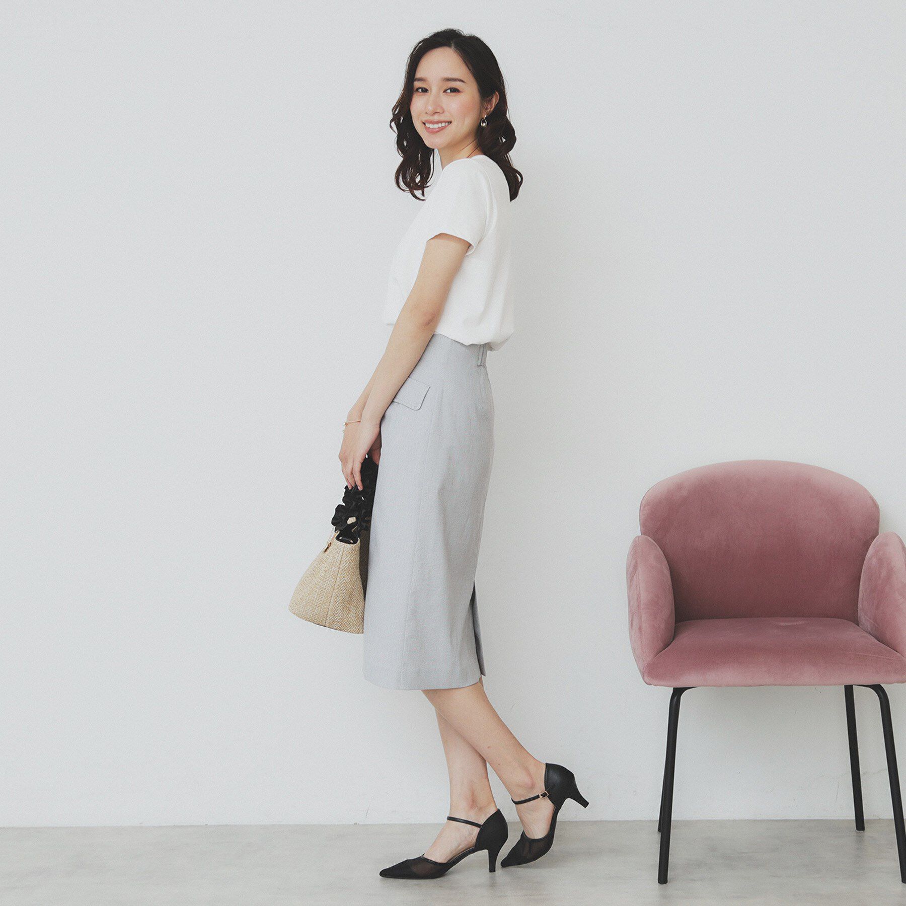 index「フロントロゴ刺繍Tシャツ【UVケア/洗濯機洗い可/接触冷感】」|Tシャツ・カットソー|