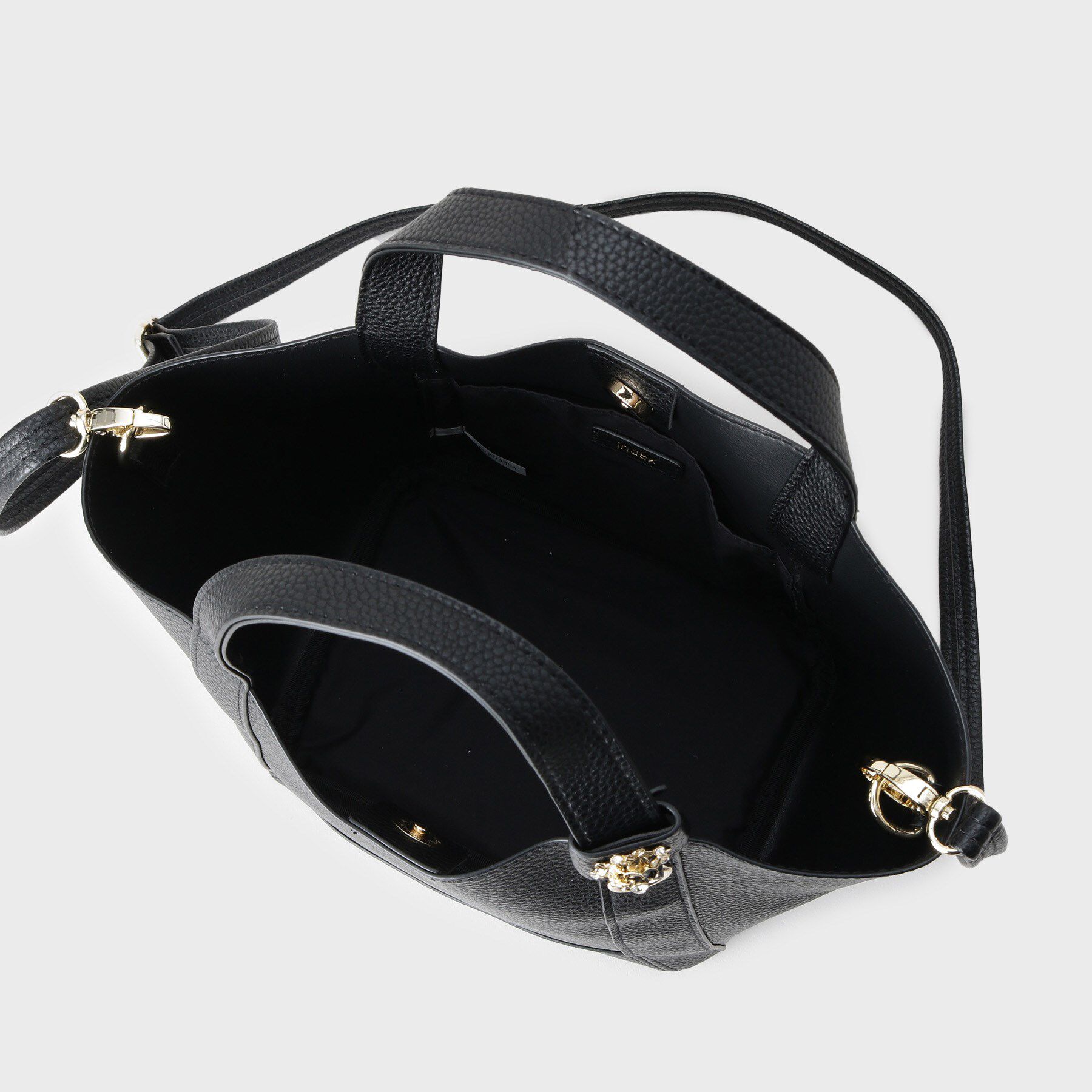 index「【2WAY】フラワーパーツ付き合皮ミドルトートバッグ」|トートバッグ|