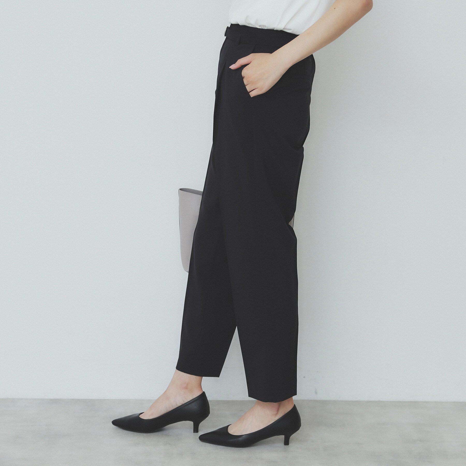 index「ベルト付きストレッチテーパードパンツ/セットアップ可【洗濯機洗い可/吸水速乾/接触冷感】」|その他|