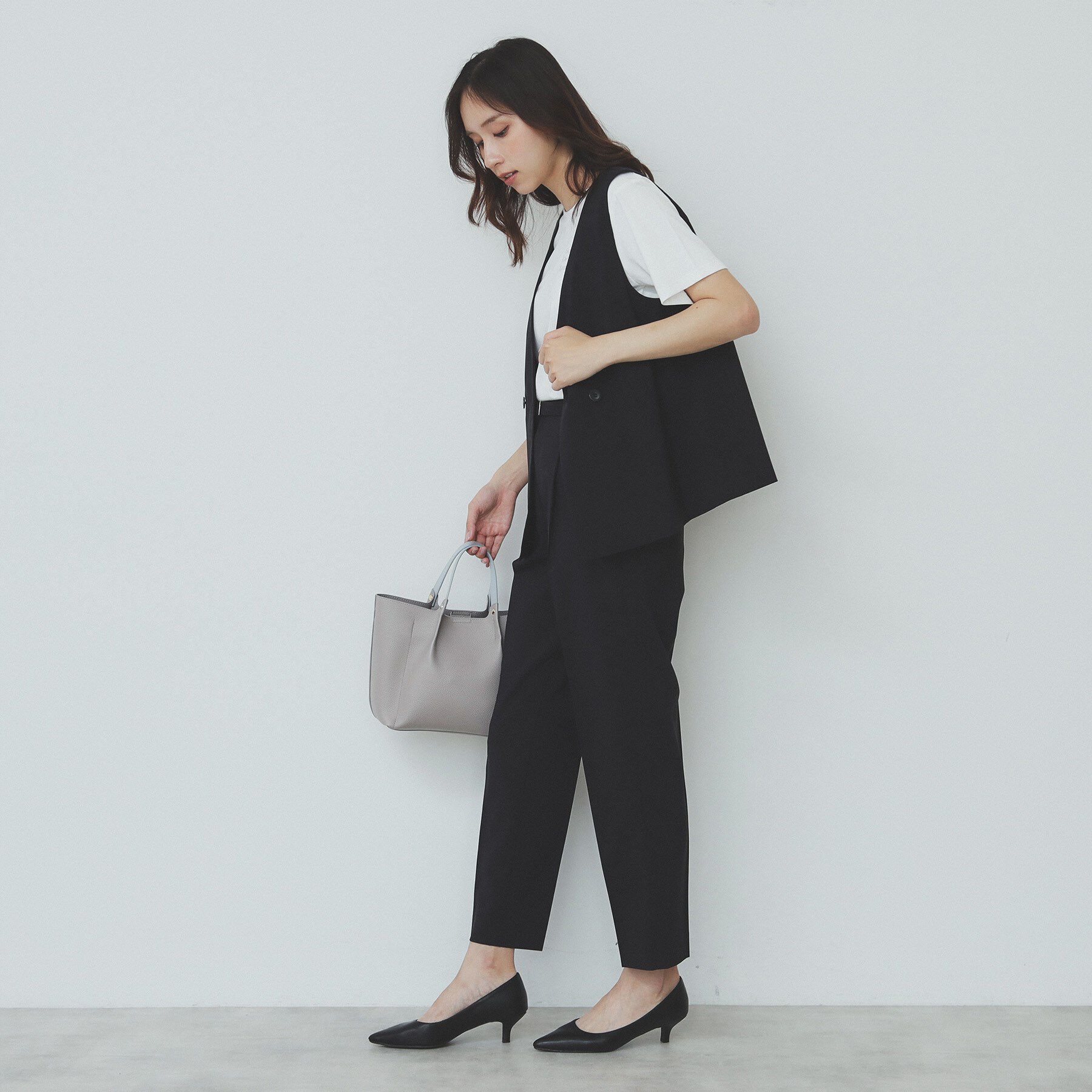 index「ベルト付きストレッチテーパードパンツ/セットアップ可【洗濯機洗い可/吸水速乾/接触冷感】」|その他|