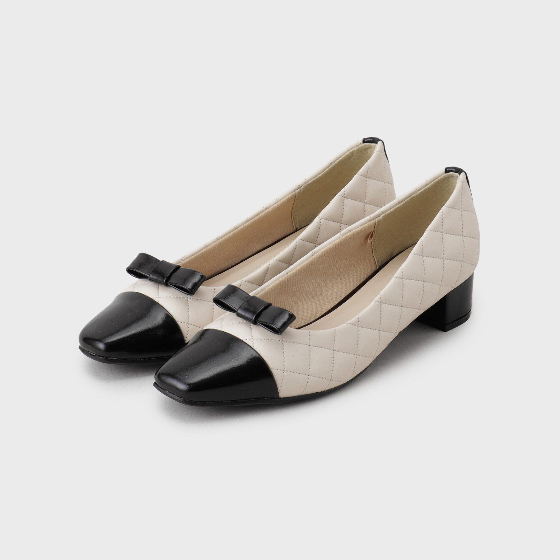 index「【2WAY】リボン取外し可能キルティングパンプス」|パンプス|